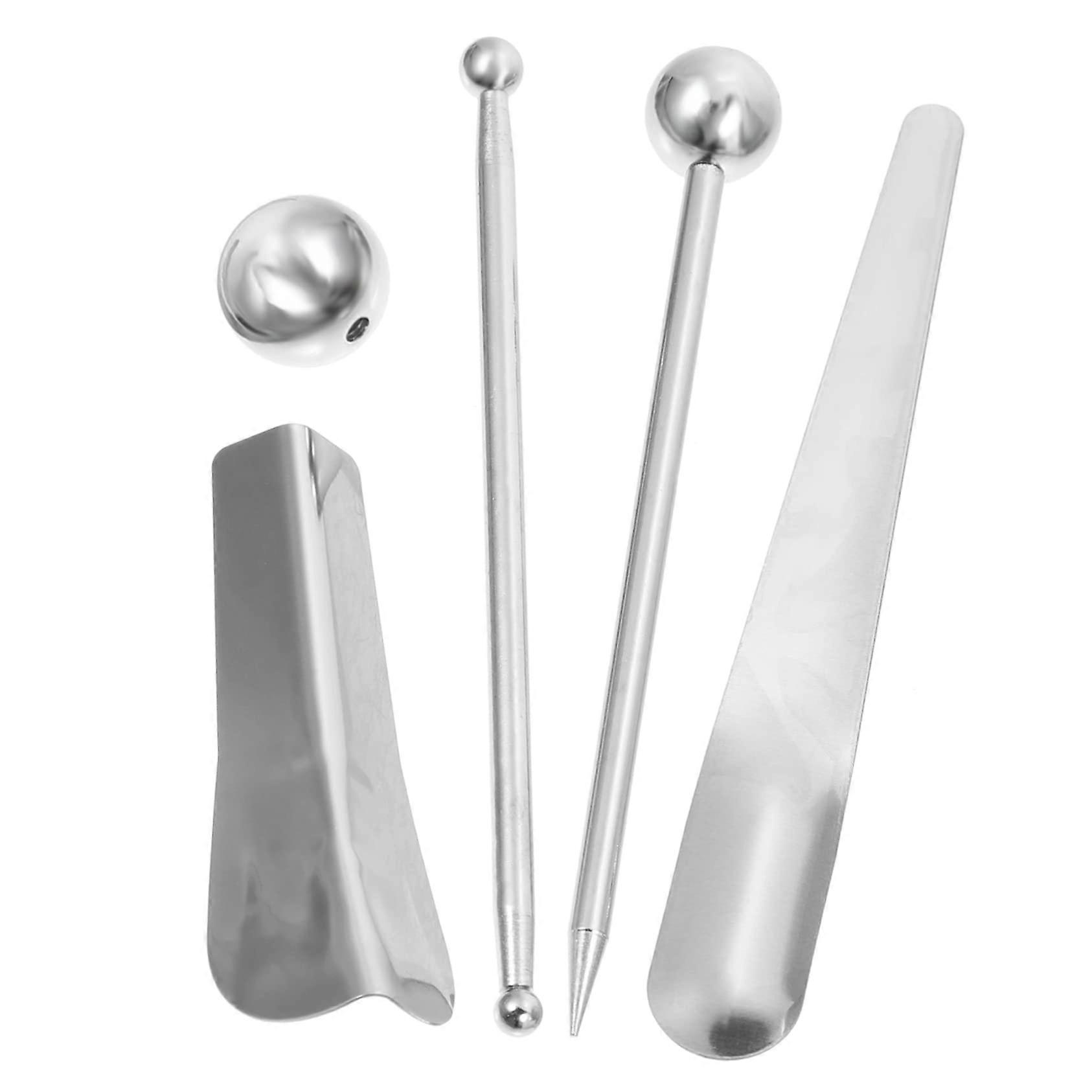 Caulking Tool Set: 2 Sets For Sealing Tile Joints And Edges, Limescale Tool, Stainless Steel, Silver