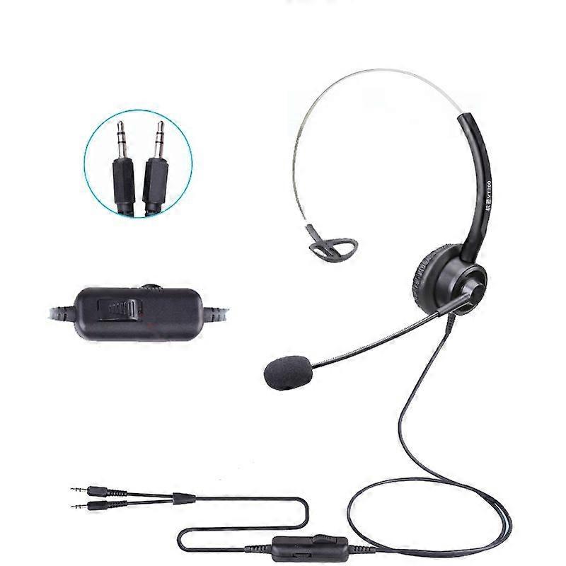 VT200 Telephone Headset,Spec: 3.5mm Double Plug With Tuning 3.5mm Double Plug With Tuning
