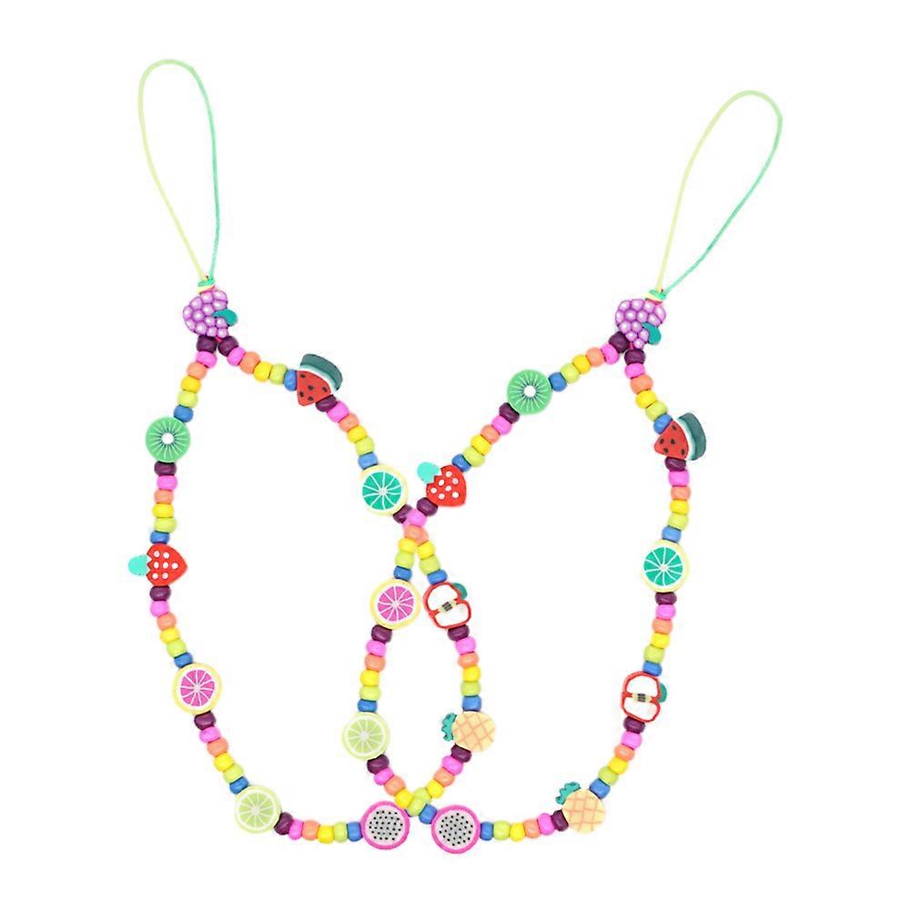 Phone Charm Lanyard Looped Tether Holds Phone And Accessories 18X5X1CM 2Pcs
