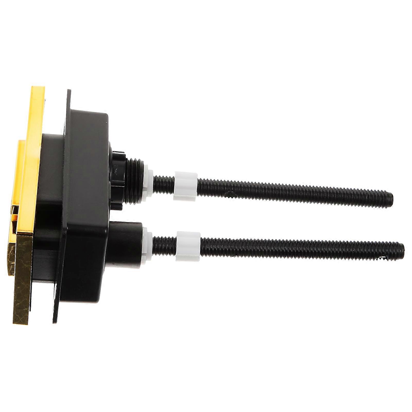 Toilet Dual Button Dual Flush Button Replacement Rectangular Style ABS Material 1Set For Bathroom Use Household Users