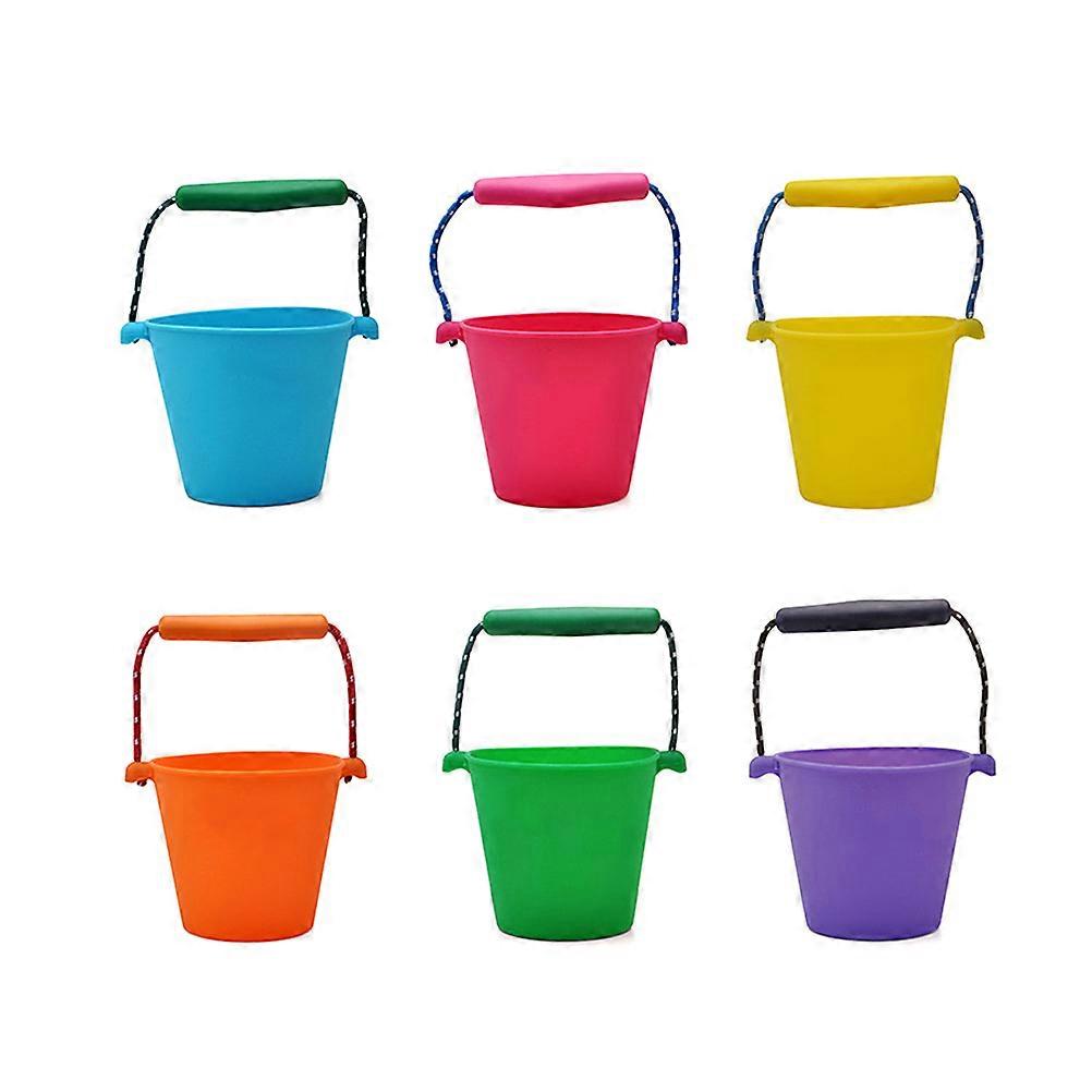 Folding Bucket Portable Purple Leak-Proof for Containing Tasks