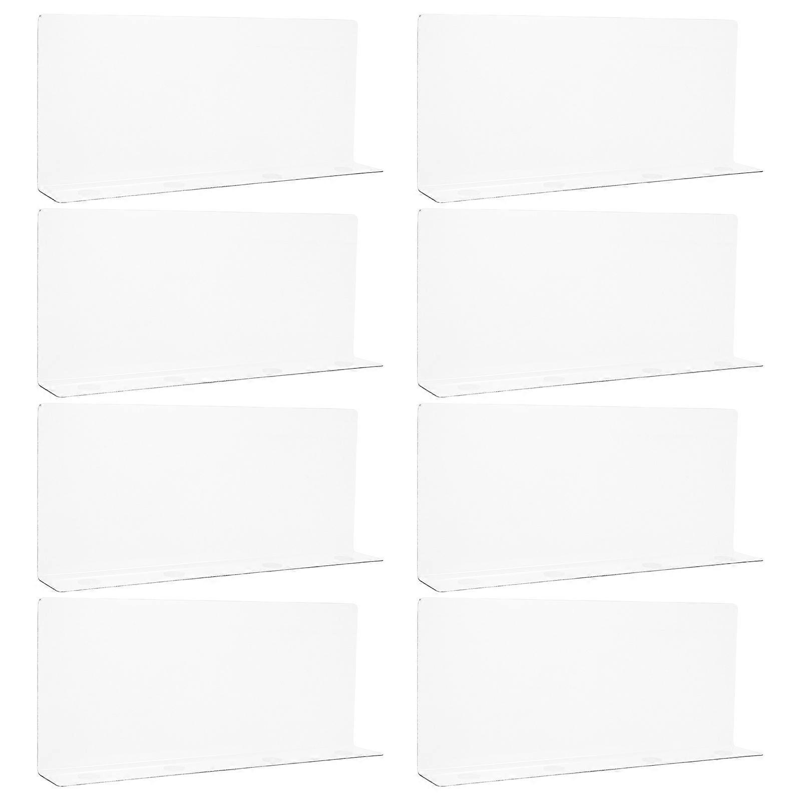 Adjustable Transparent Shelf Dividers 8Pcs For Home Organization 28Cm Clear Acrylic Separators For Clothes And Kitchen Supplies