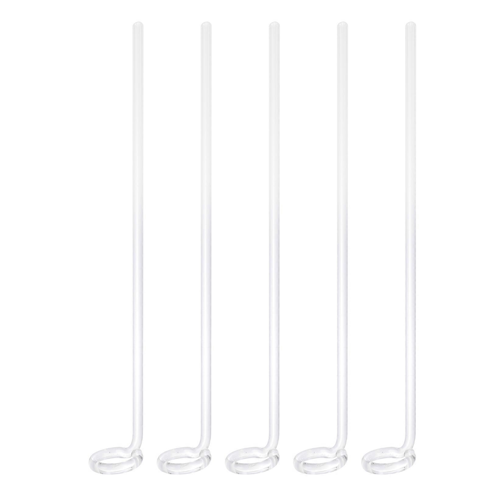 Glass Stirring Rod Transparent Laboratory Use 17X2.5CM Borosilicate Glass Chemical Inertness 5Pack