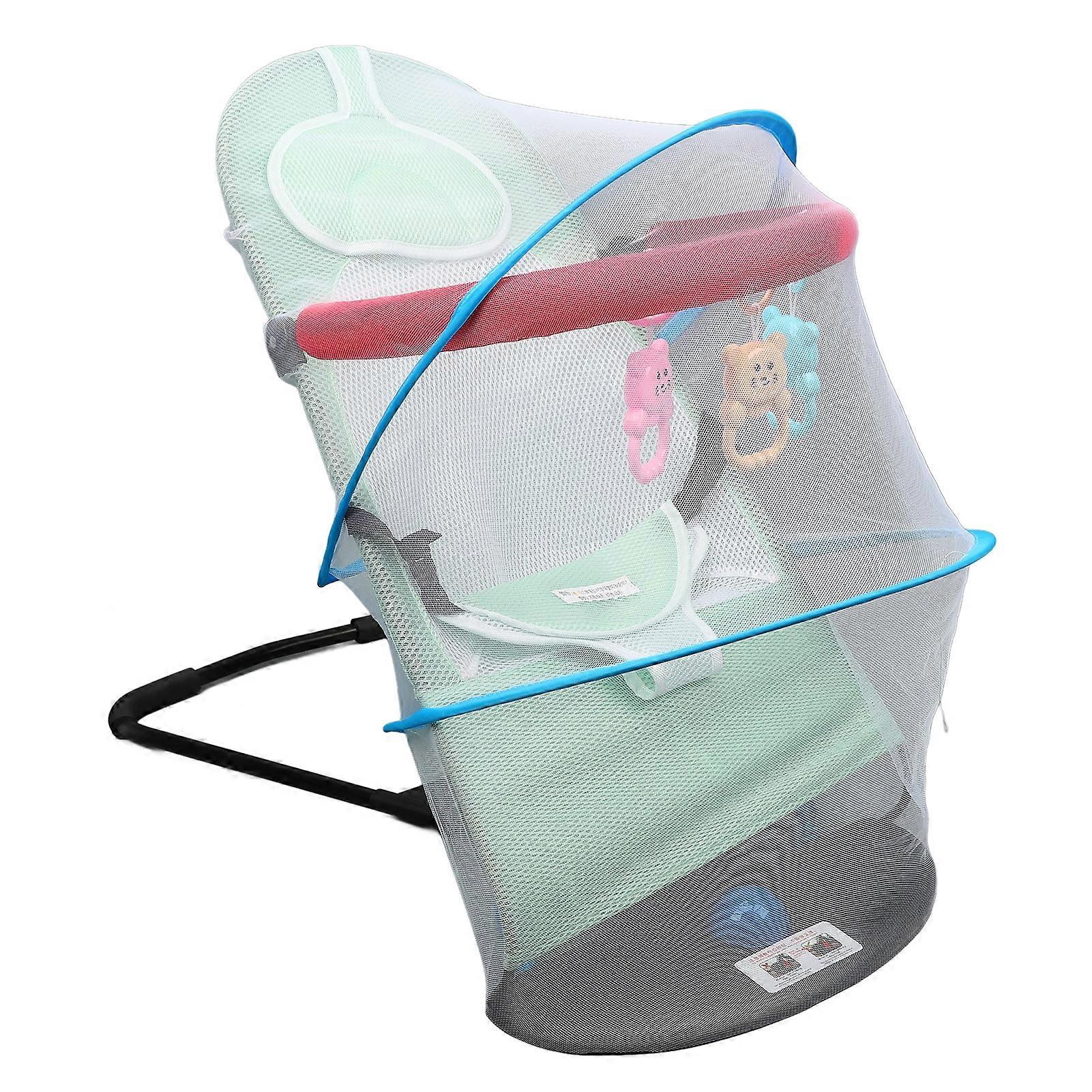 Electric Baby Swing Chair with Music Colorful Lights 3 Point Safety Belt Anti Slip Cute Toys Baby Rocking Chair for 0 To 12 Months Newborn