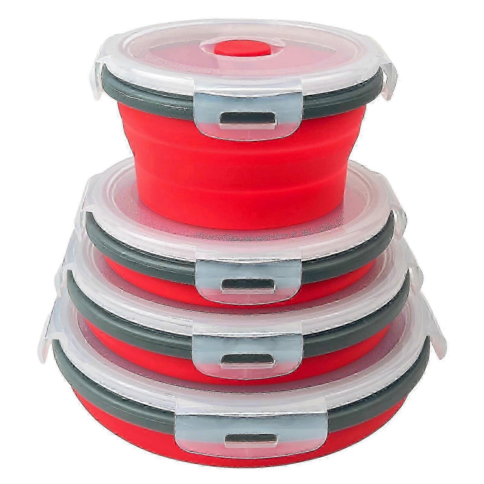 4 Pack Collapsible Bowls for Camping & Outdoor Cooking - Space Saving