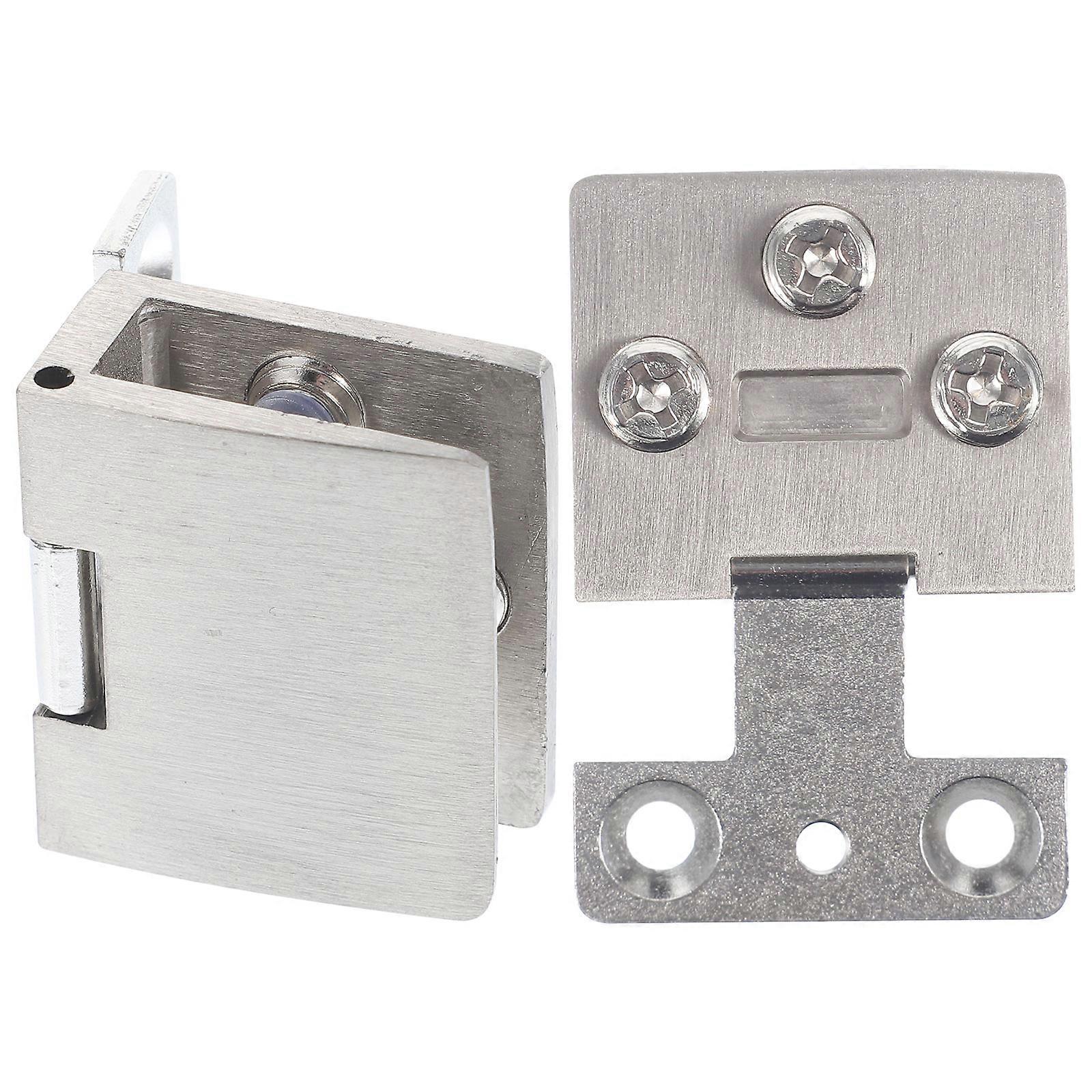 Glass Door Hinges 2PCS Durable Replacement for Showcase Cupboard Cabinet Home Bar Office Easy Installation
