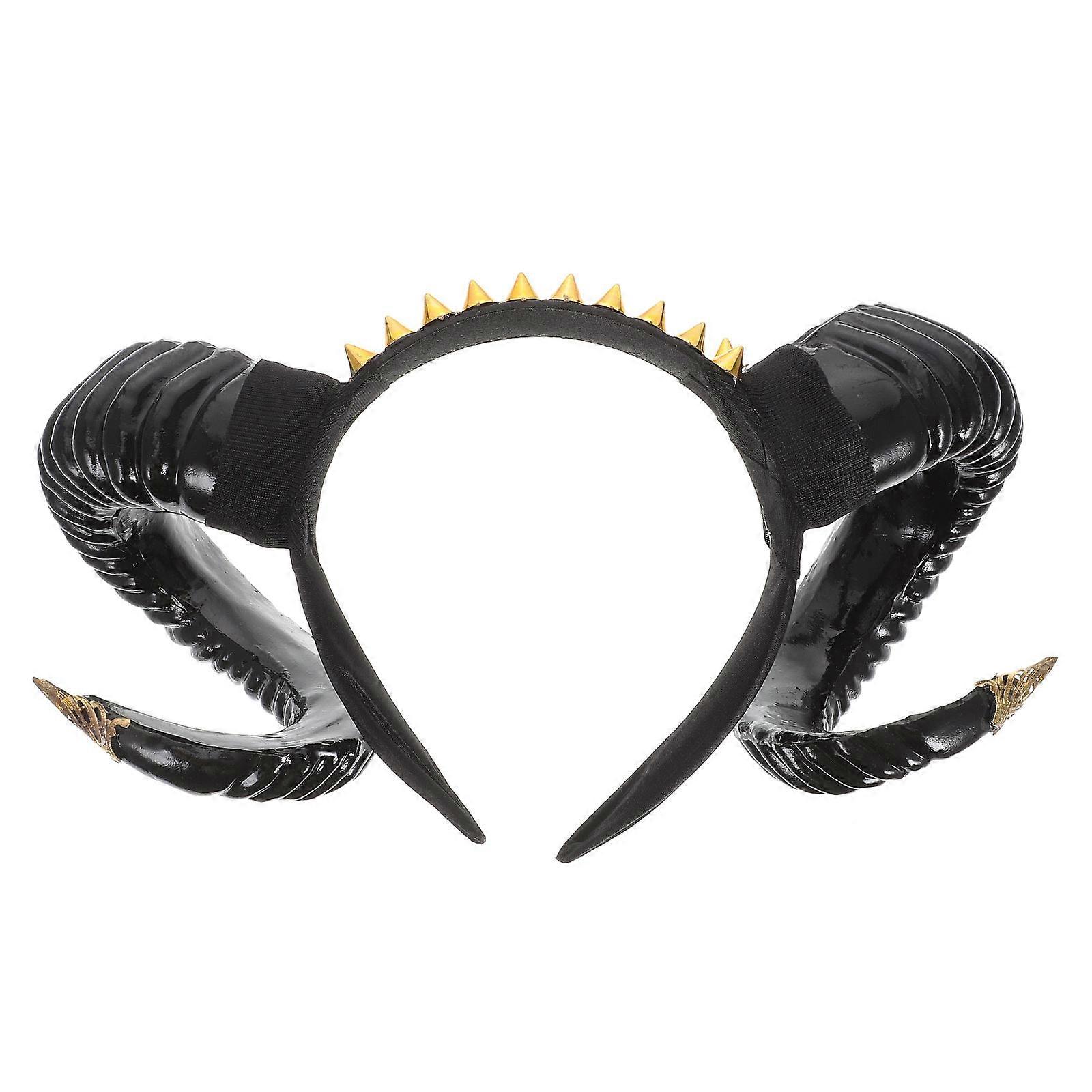 Cosplay Headband with Goat Horns for Creative Outfits, Adjustable Fit
