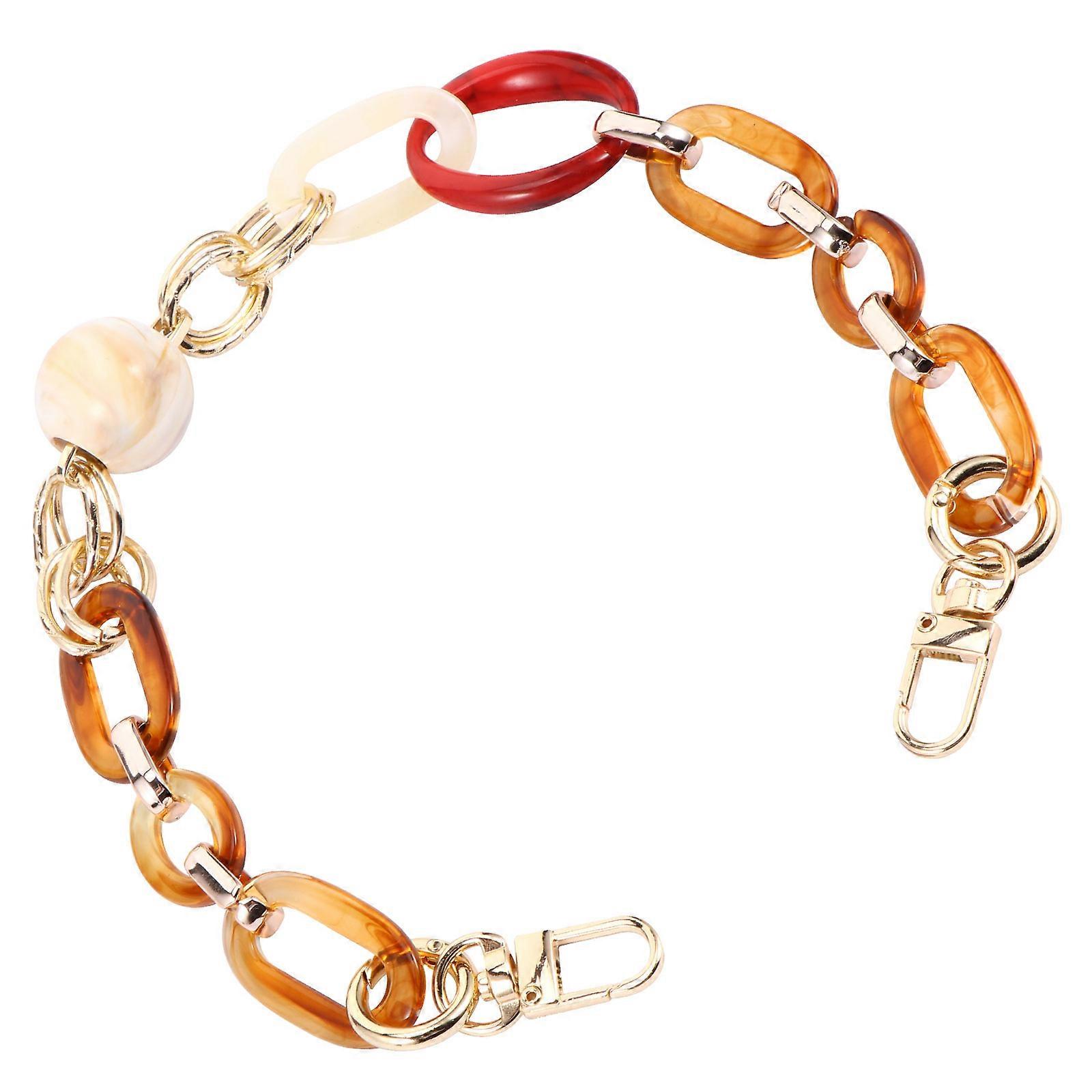 Acrylic Resin Red Bag Chain with Retro Decorative Strap for Craft Decoration Lightweight and