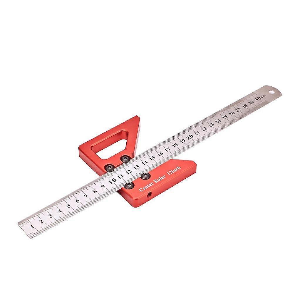 Aluminum central plotter, suitable for tools, used for measuring woodworking, durable, resistant, central plotting, made of aluminum.