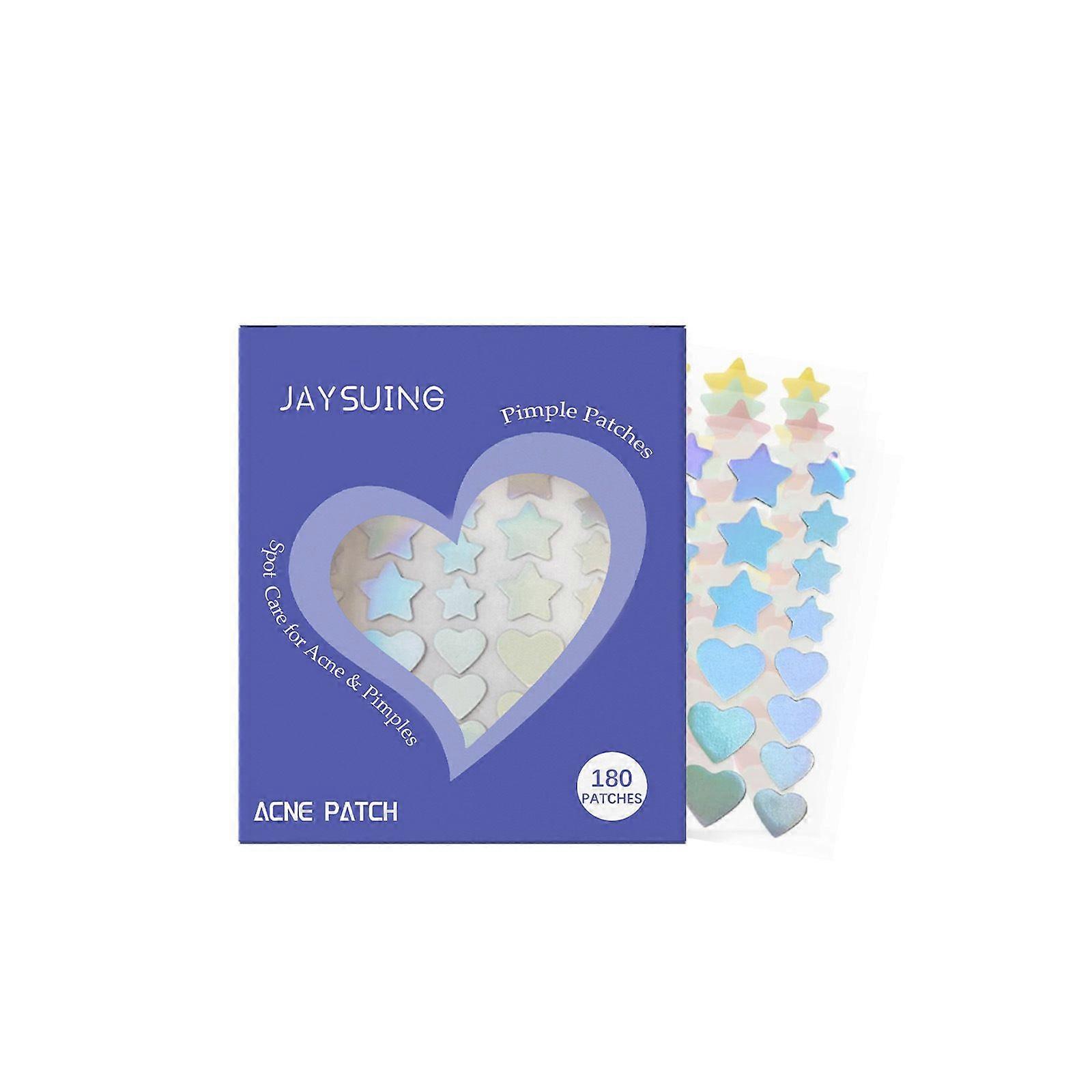 Hydrocolloid Acne Patches Invisible & Visible Pimple Patches for Face, Zit Absorbing Spot Treatment with Tea Tree Oil, Star& Heart Shapes