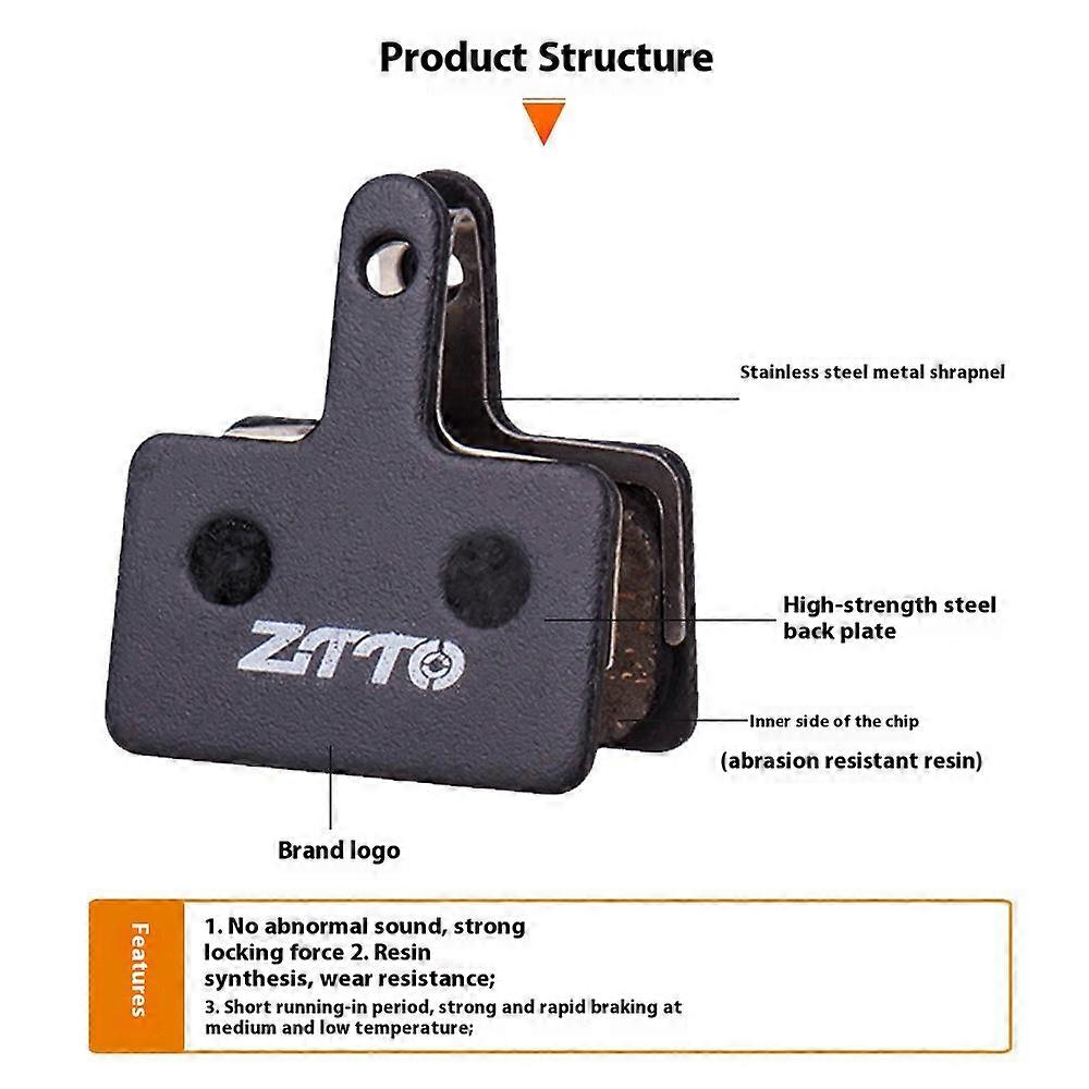 ZTTO Pair For Mountain Bike Disc Brake Pads Semi-Metallic Resin