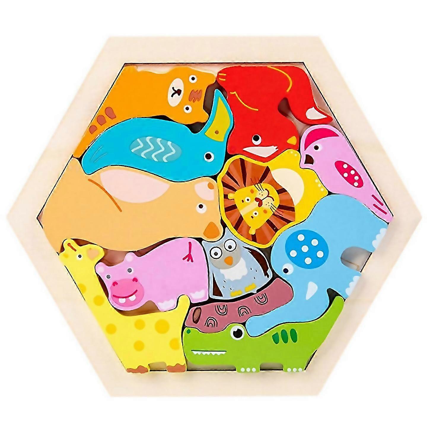 Für Holzpuzzle Kinderintelligenz Puzzle Tierstil