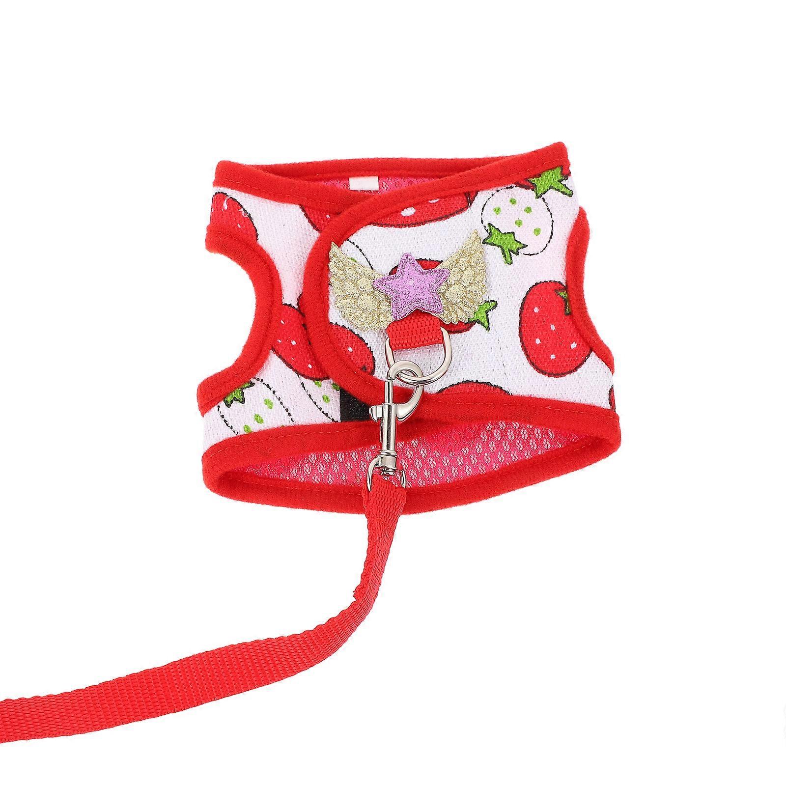 Decorative Pet Clothes Harness Featuring Bee Modeling Ideal For Daily Use Red 1 Set