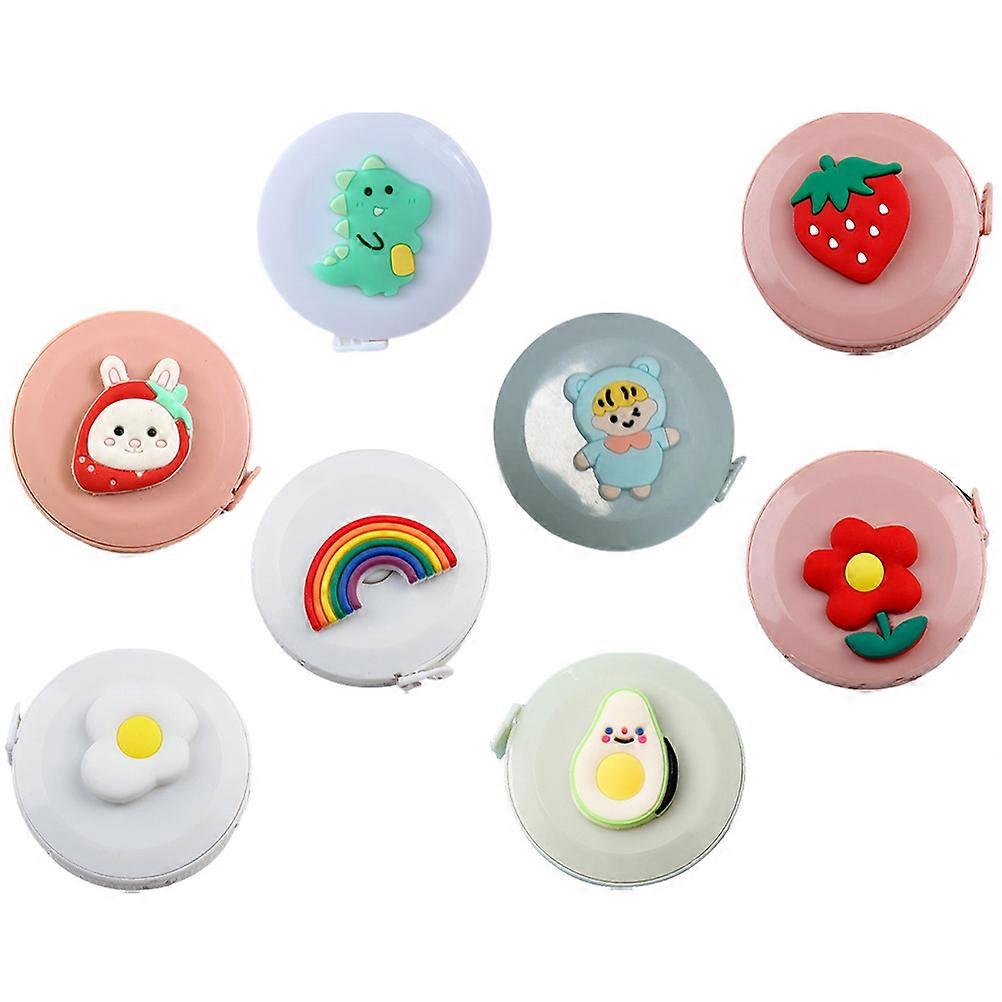 Sewing Tape Mini Cartoon Measuring Tool For Home Users 150X5Cm Durable Design Convenient 8Pcs