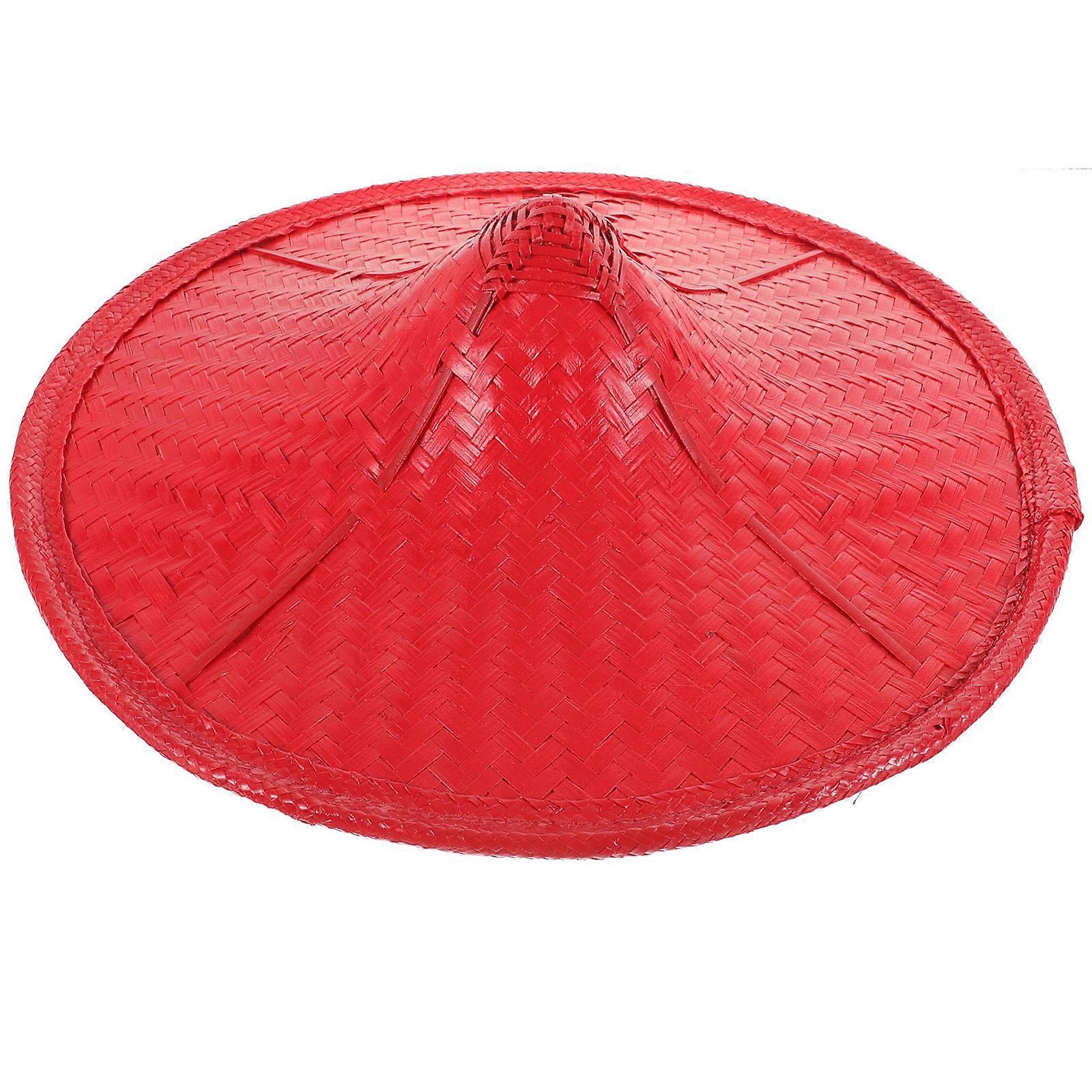 Bamboo Ninja Hat Cosplay Prop Breathable Adjustable Rope Decorative Party Accessory for Adults Japanese Samurai Costume