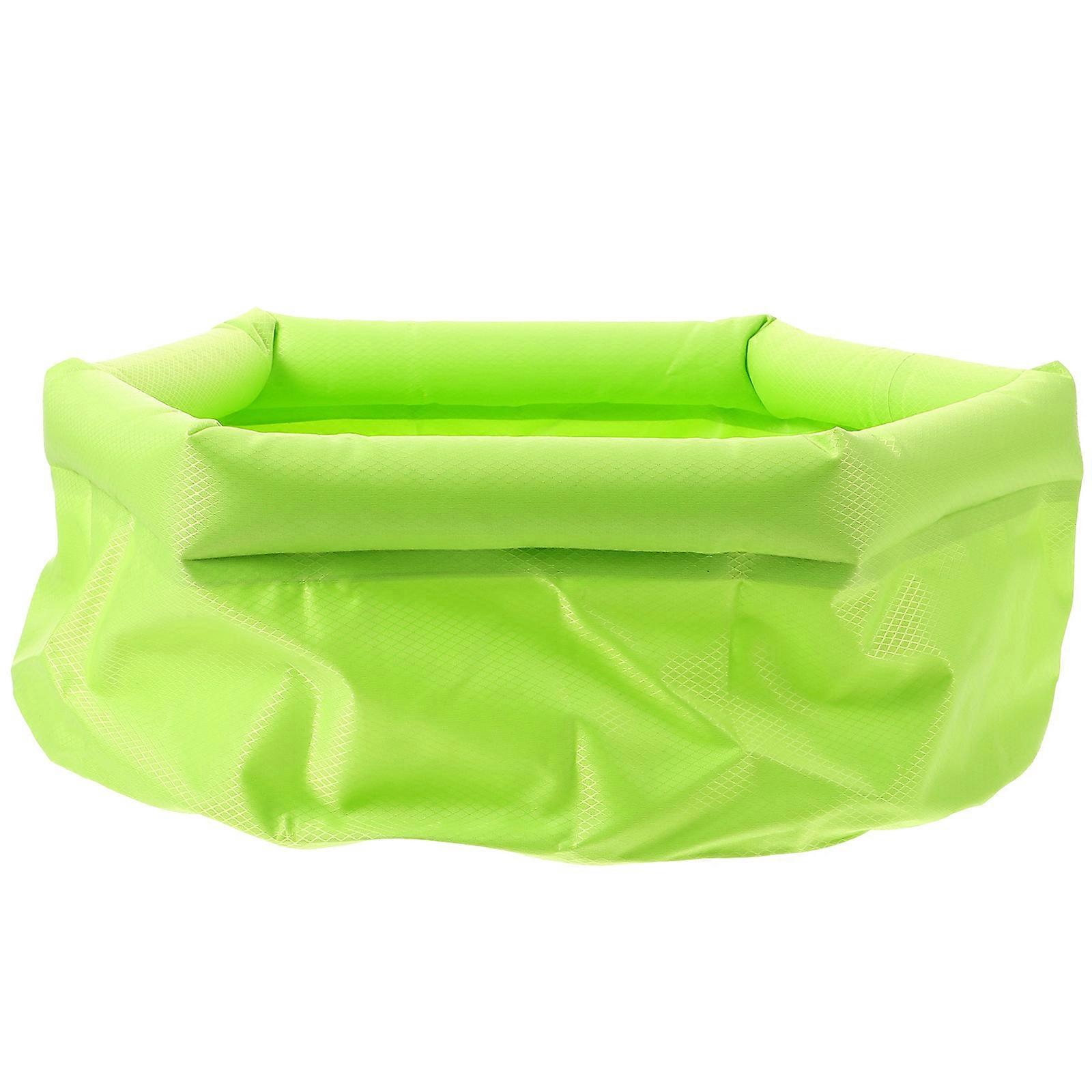 Inflatable Foot Bath Bucket Portable Cleaning Tool For Outdoor Activities 30.00X11.00X11.00CM Green 1Set