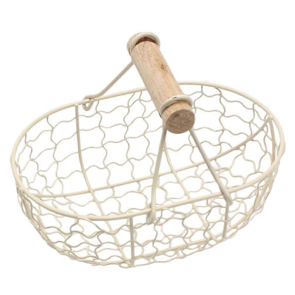 1Pc Creative Storage Basket Kitchen Fruit Basket Bread Desktop Organizer (Beige)