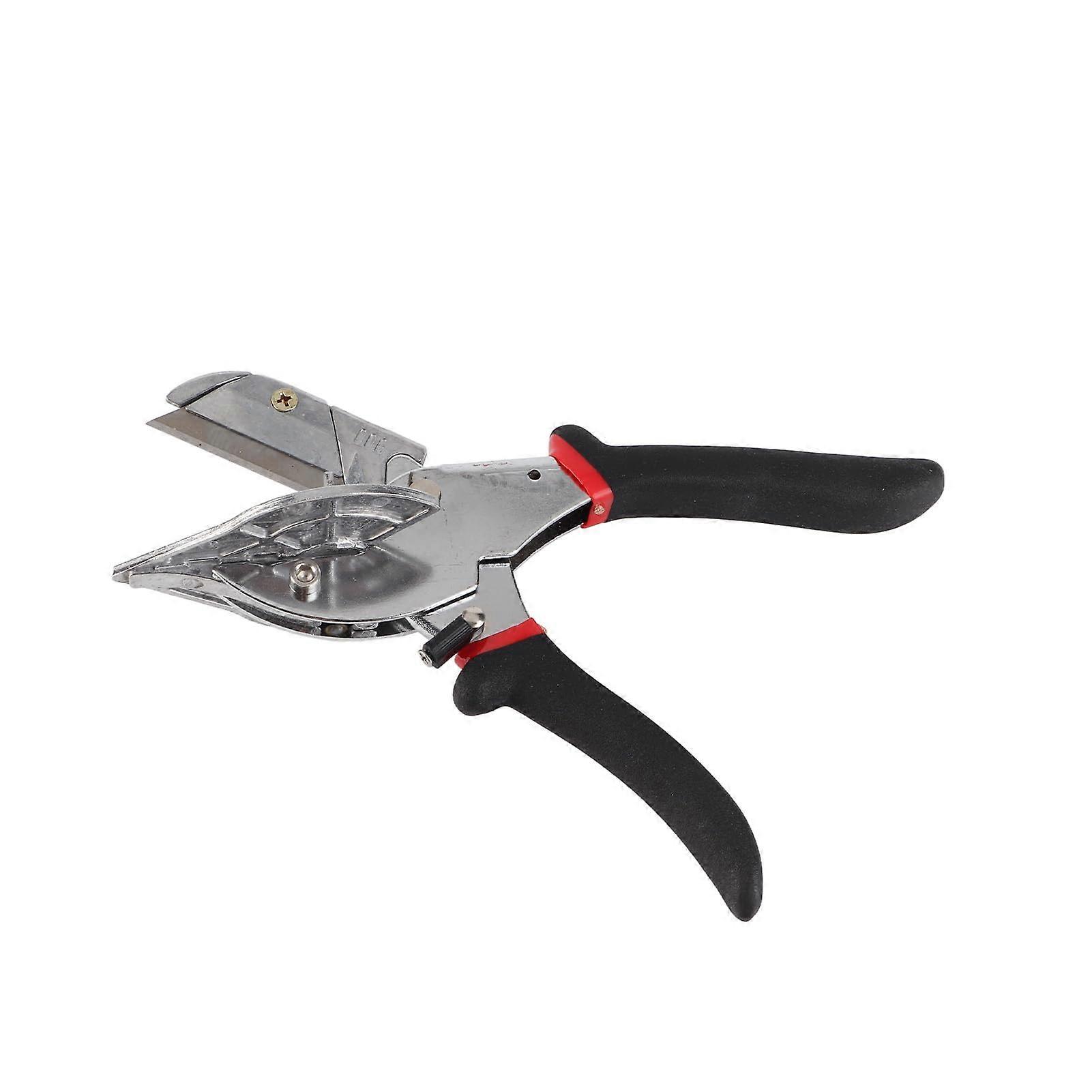 Professional Miter Cutter Tool - Multifunctional Angle Cutter, Chrome Finish with Ergonomic Non-Slip Grip for Wood, Plastic, and Wire