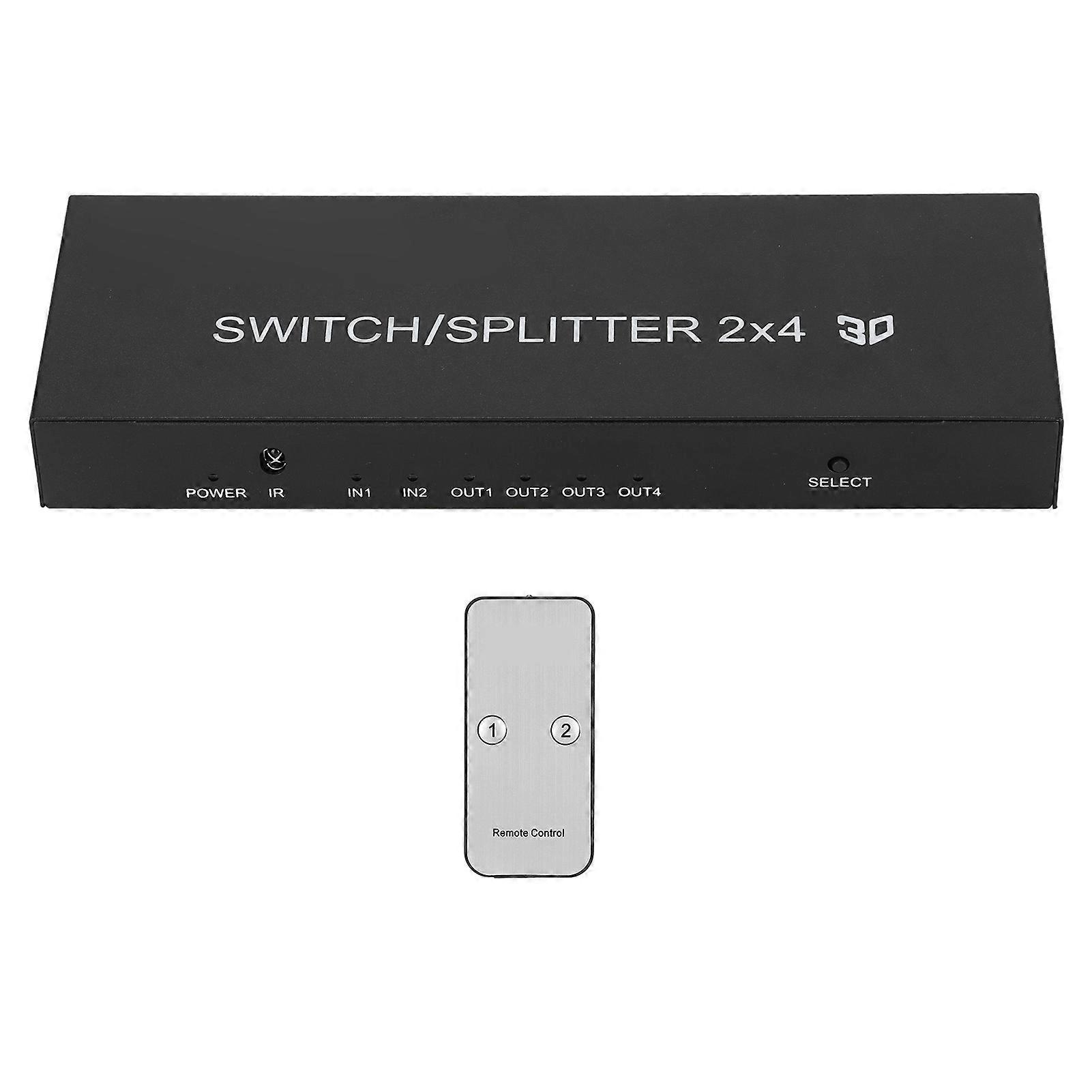 4K UHD HDMI 2.0 Switch 4 in 1 Out for PS4/PS5 with IR Remote and Wide Compatibility
