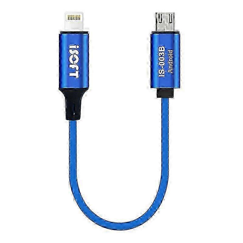Lightning to Micro-USB Data Transfer Cable by ISOFT Model IS-003B for Data Synchronization