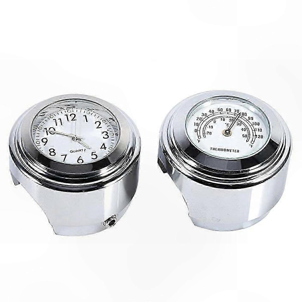 Waterproof Digital Clock with Temperature Display for 7/8" Motorcycle Handlebars