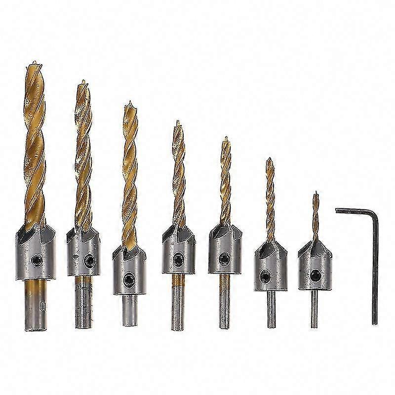 7pcs Wood Cork Drill Bit for DIY Projects and Home Improvement