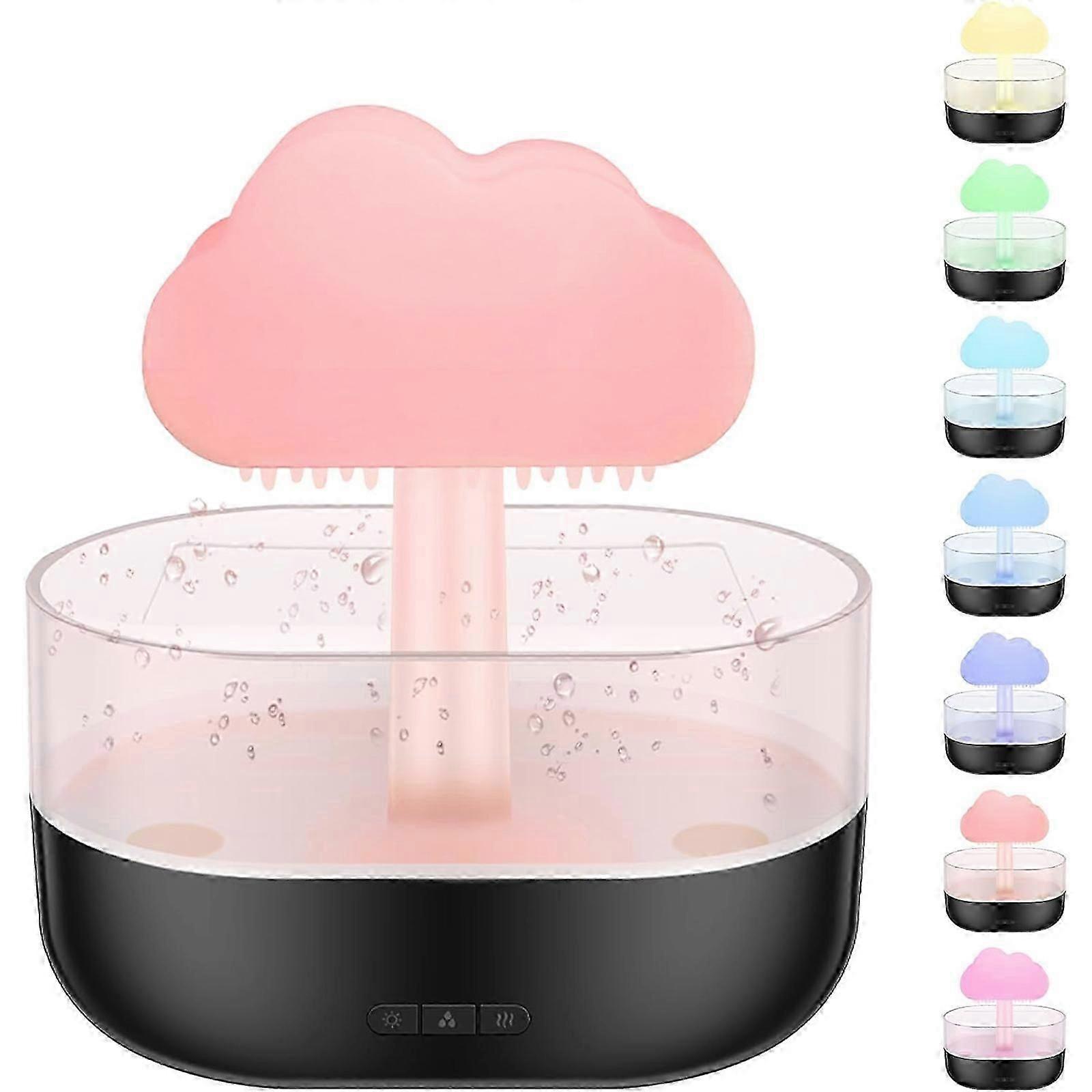 Rain Cloud Humidifier, 2 in 1 Rain Cloud Diffuser, Mushroom Aromatherapy Essential Oil Diffuser with 7 Colors, for Sleeping Relaxing Mood Water Drop S