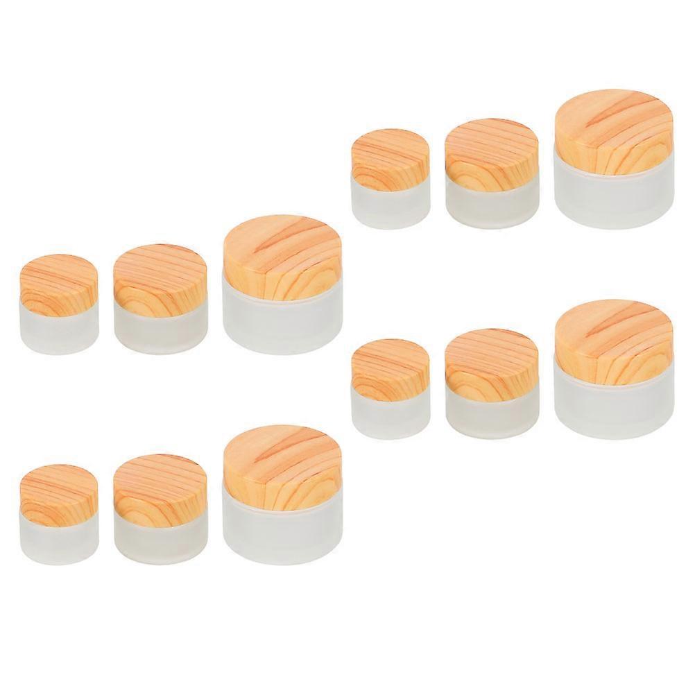 Multifunction Glass Cosmetic Container for Storage with Lid Design 12 Pcs Household Travel Jars