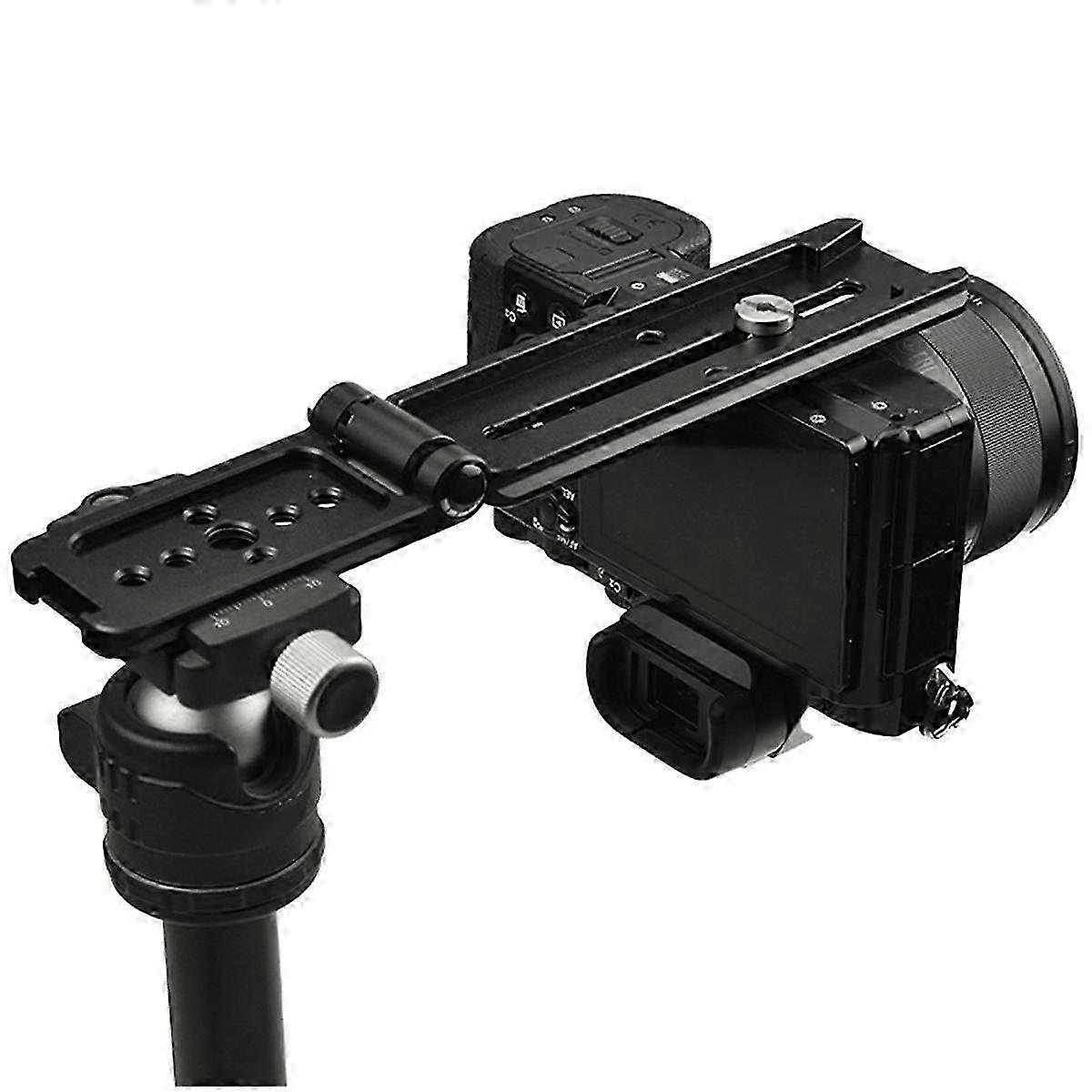 Universal L-Plate L Bracket Folding Arca-Compatible Tripod Head Cold Shoe QR Quick Release Plate Vertical Photo