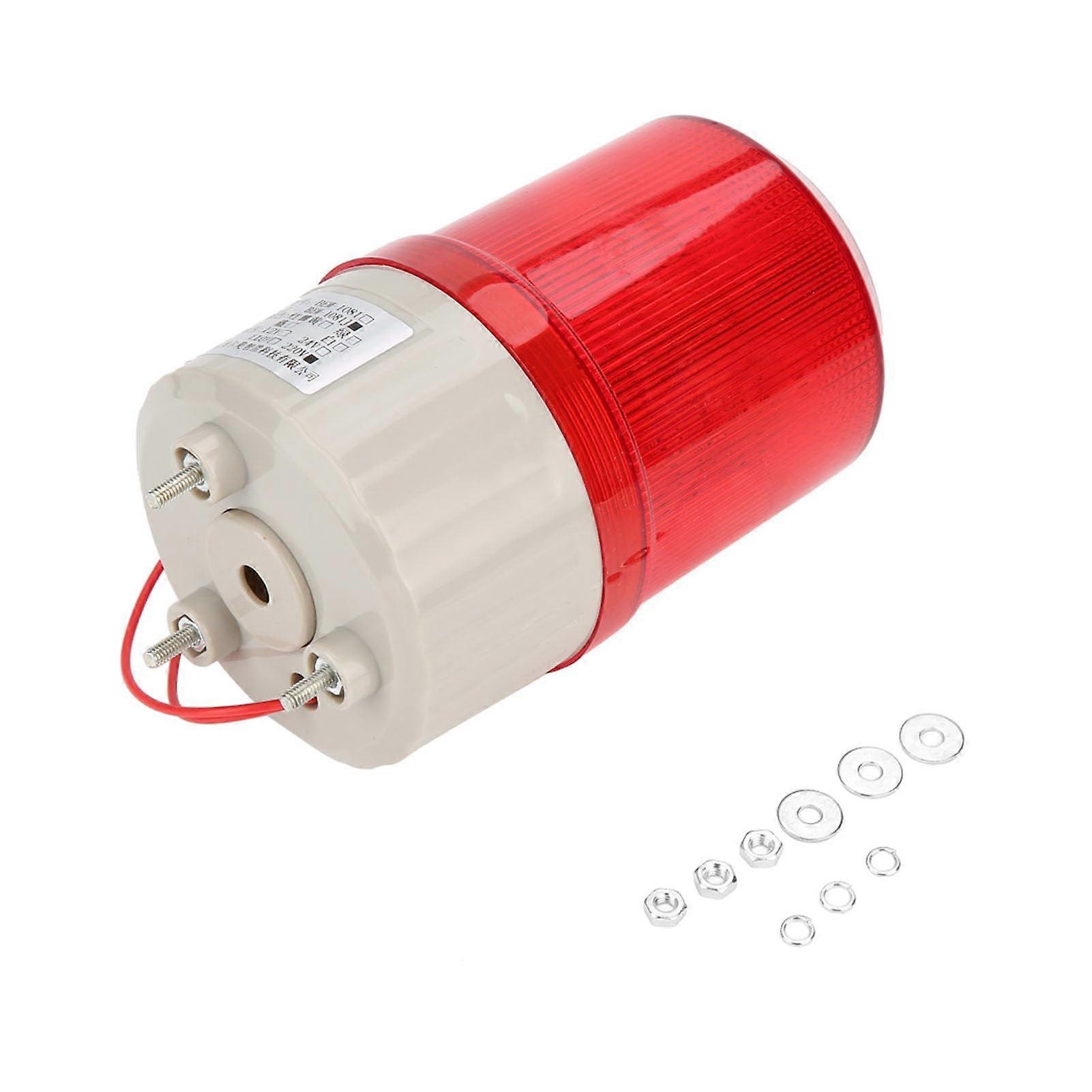 LED Rotating Red Warning Light Alarm System, 120db Strobe Light for Emergency Situations, Workshop and Crane Use