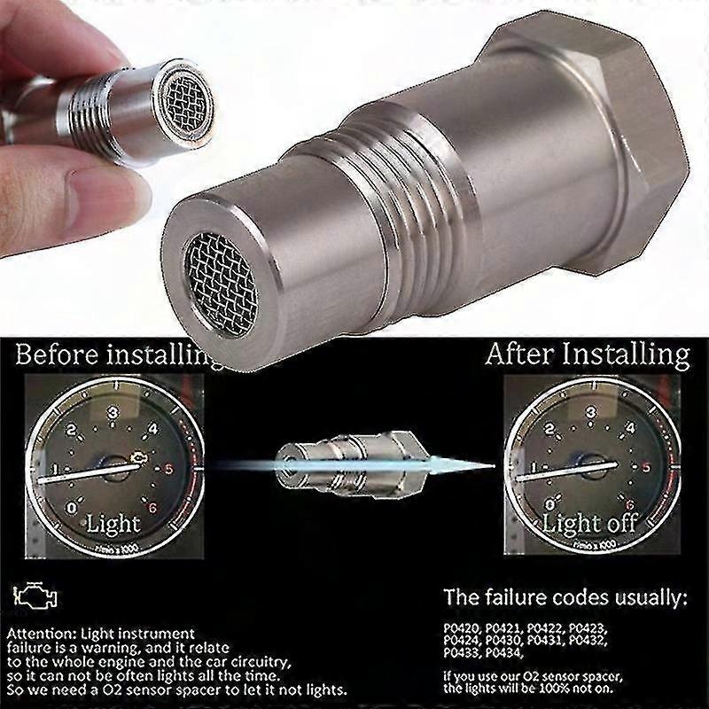 Car CIR Fix Check Engine Light Eliminator Adapter Oxygen O2 Sensor M18x1.5