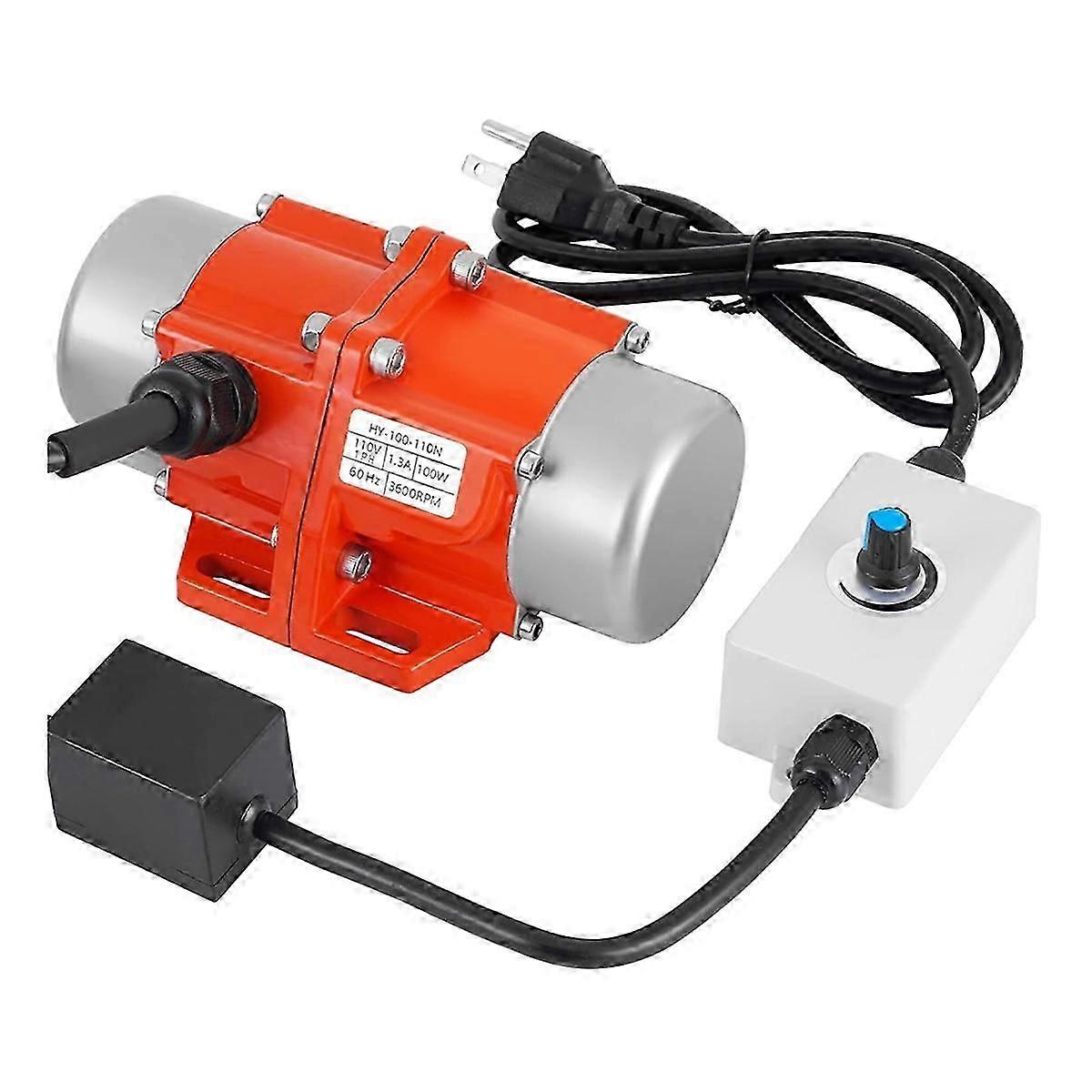 100W Concrete Vibrating Motor,Single Phase AC 110V 3600RPM Concrete Motor with Speed Controller,for