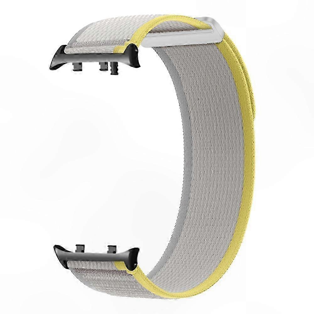 Adjustable Nylon Watch Strap in Black/Rainbow for Smartwatch Replacement