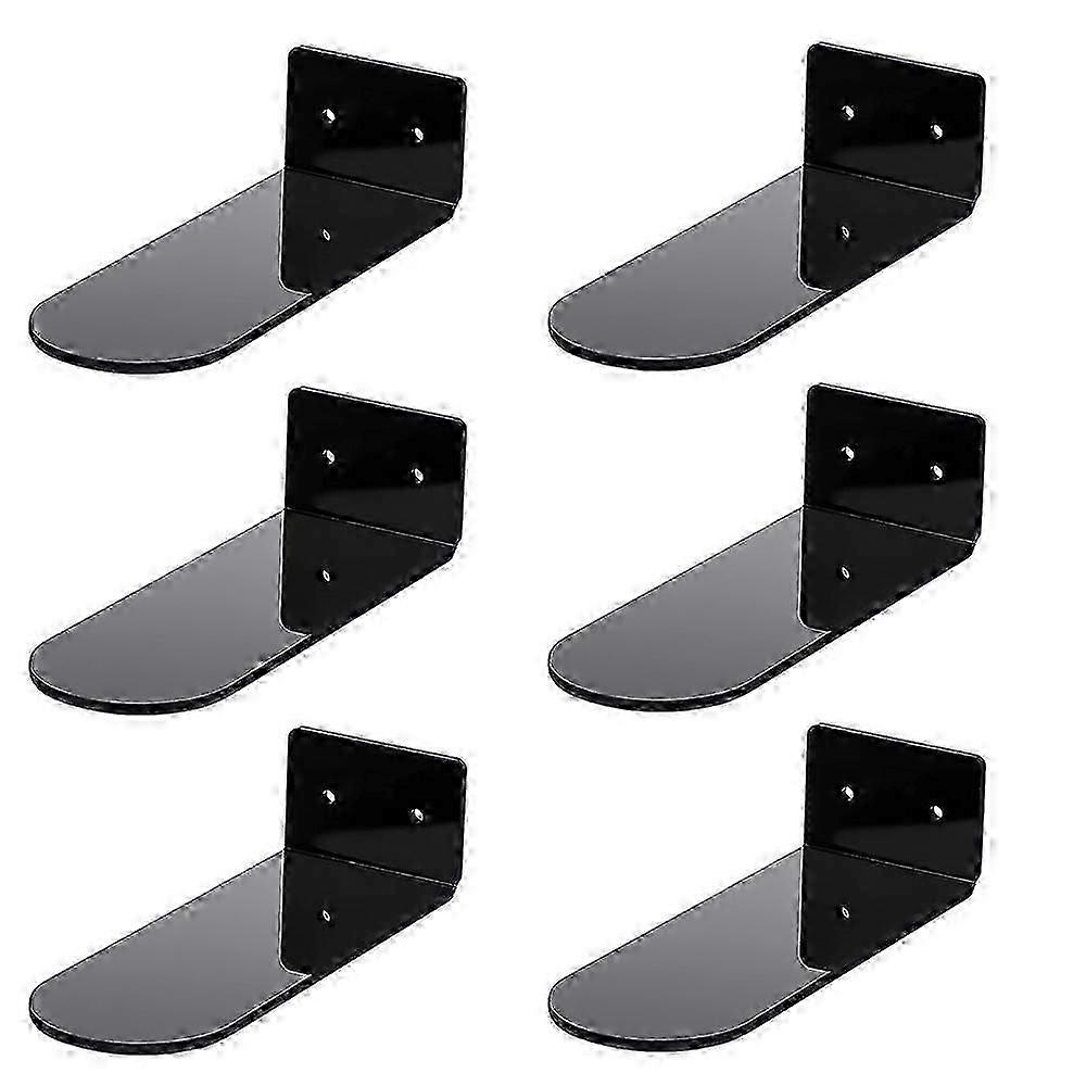 6 Pack Floating Shoe Shelves,Black Acrylic Wall Mounted Shoe Display Shelves,for Display Collectible