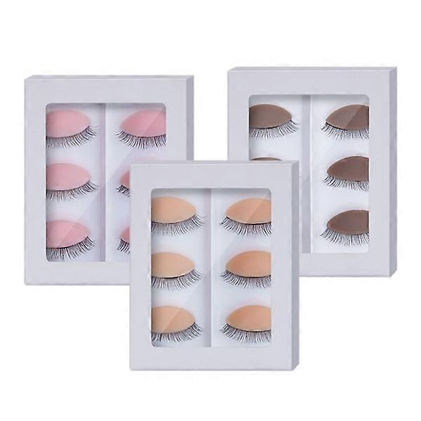 9 Pairs Replacement Eyelids Silicone Removable Mannequin Head Eyelids for Eyelash Training