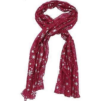 Weihnachtsschal Schneeflocke Muster Winter Warm Langer Schal Halstuch