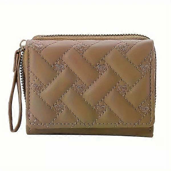 Ladies' wallet with heart-shaped embroidery design, suitable for daily use and special occasions