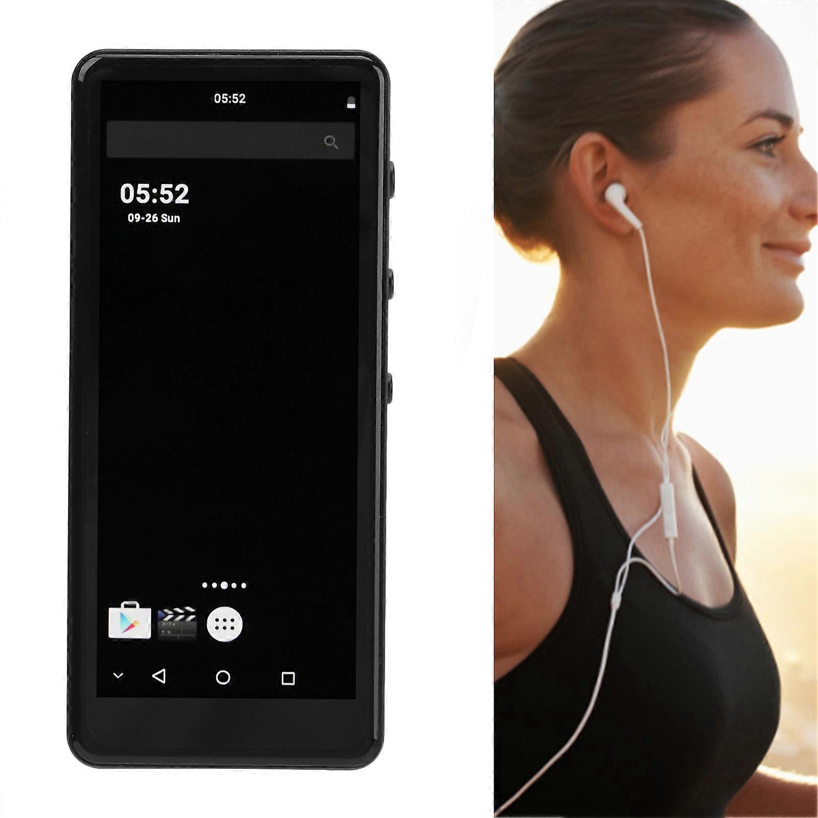 MP4 Player 64GB Black 4.0" HD Touchscreen Bluetooth WiFi