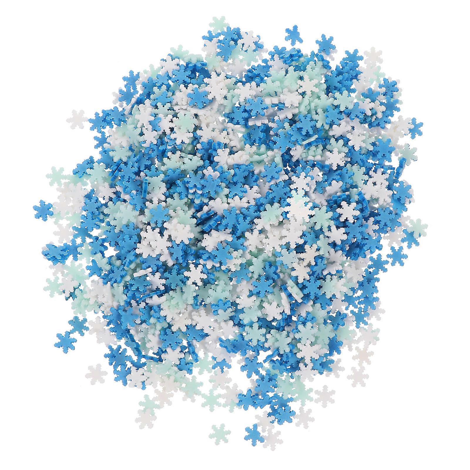 Assorted Color Snowflake Manicure Pieces for Nail Art Decoration Lightweight Polymer Clay 100g