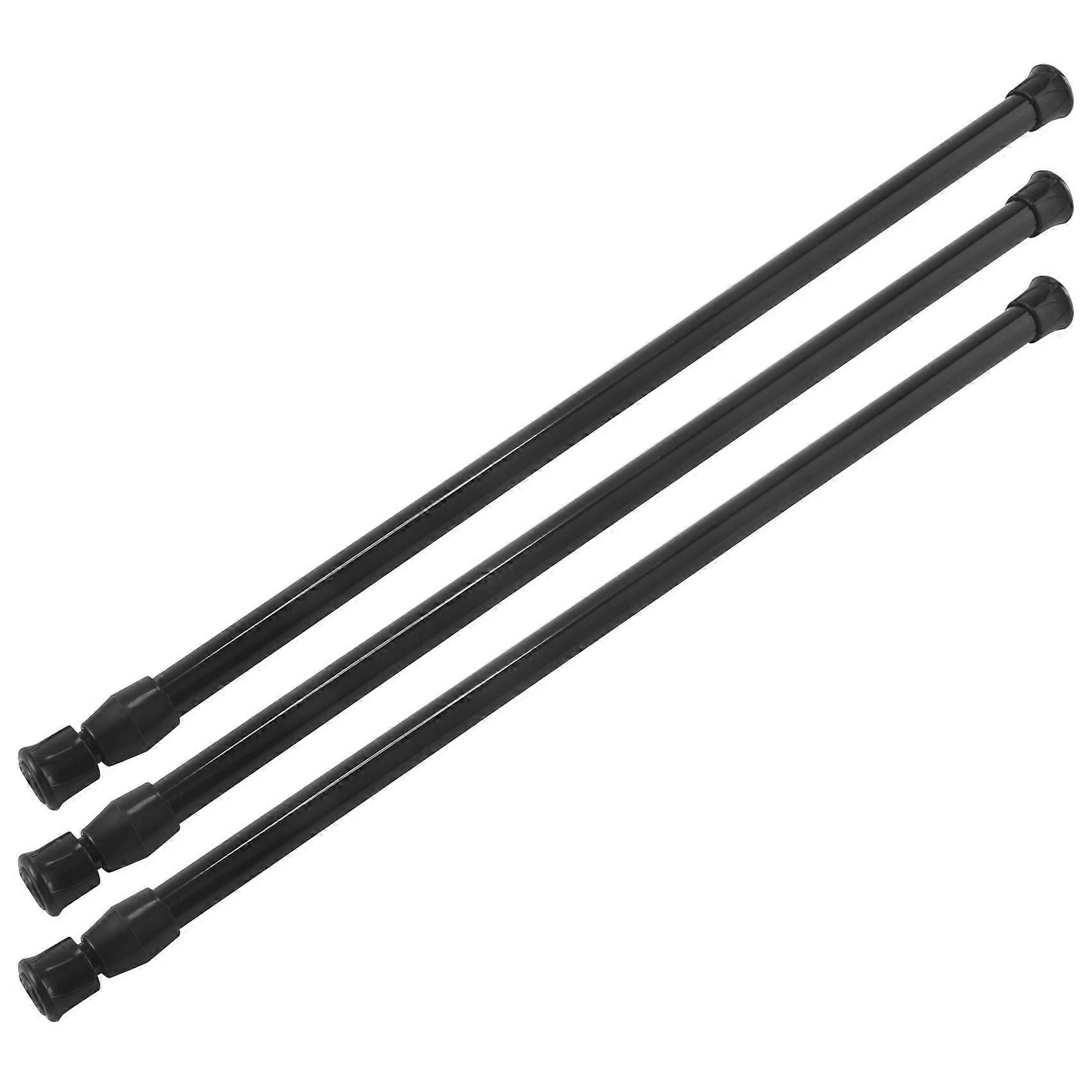 3PCS Spring Curtain Rods 16 to 28 Inch Tension Rod Spring Curtain Rod Adjustable Curtain Rod Expand