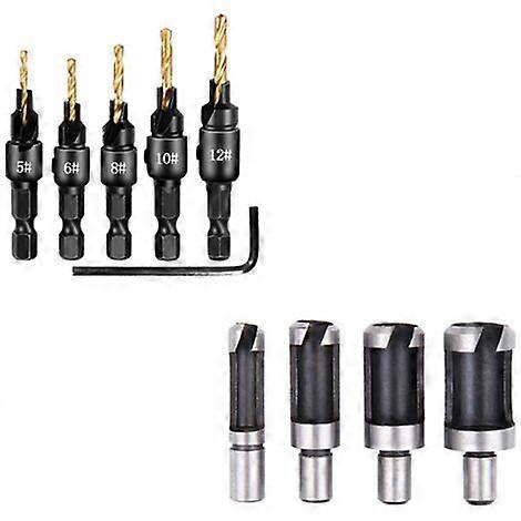 Wood Countersink Drill Bit Set Hex Shank Claw Barrel Type Cork Drill Bit