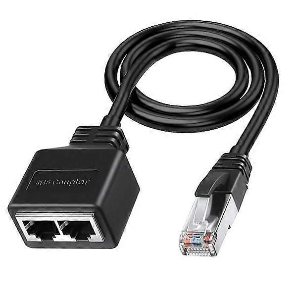 Lan Ethernet Adapter Rj45 Male to 2 Female Splitter Rj45 1 to 2 Ethernet Lan Network Adapter Cable