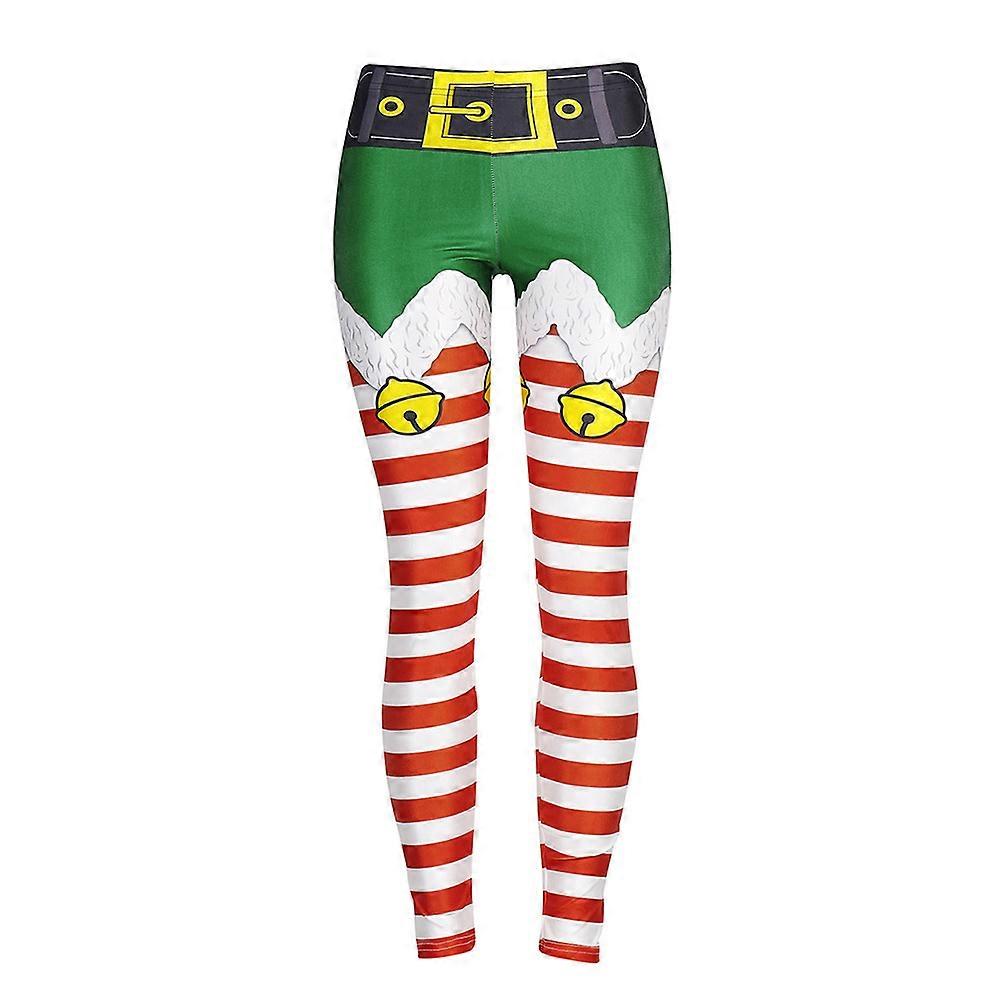 Stripes Pants Women Leggings with Stretch Function 1Pair