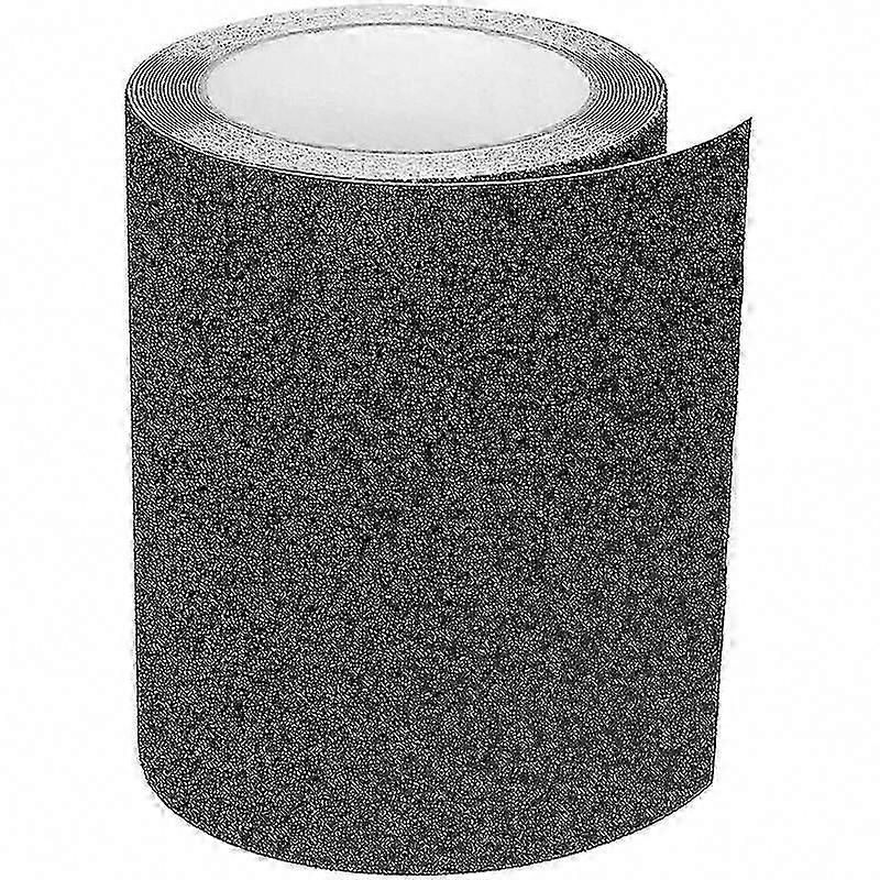 Ruban antidérapant pour escaliers, poignée de sécurité à haute traction pour une utilisation intérieure/extérieure, adhésif abrasif noir 15 cm x 5 m