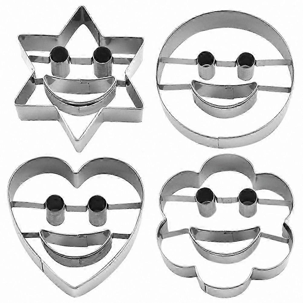 4-Piece Stainless Steel Cookie Cutter Set for Baking and Decorating