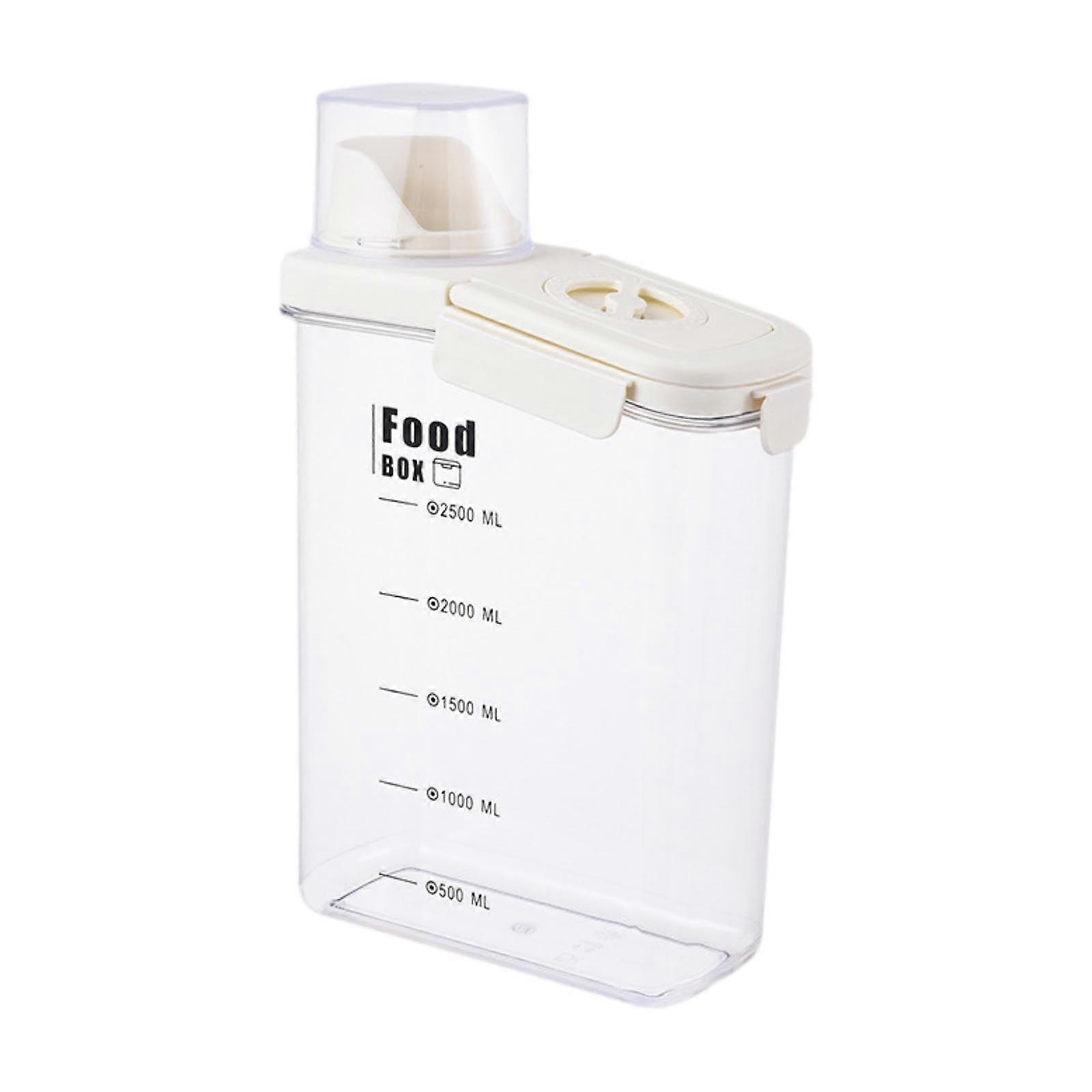 Rice Storage Container Clear 2800ml Pantry Organization Kitchen Bin Grain Bucket For Sugar Nut Oatmeal Cereal