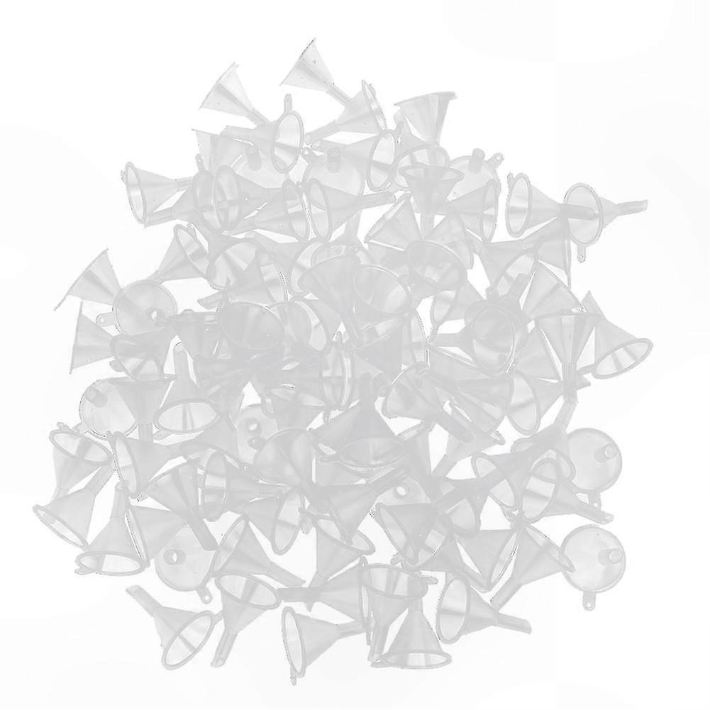 100 Pack Mini Transparent Funnels for Cosmetic and Perfume Bottle Refills