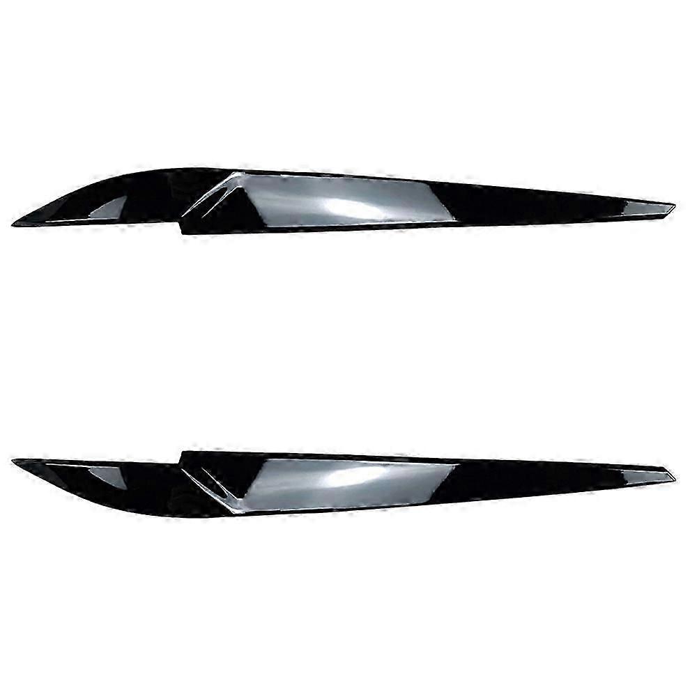 Front Headlight Cover Head Light Lamp Eyelid Eyebrow Trim ABS for X5 X6 F15 F16 2014-2018 Gloss Bla
