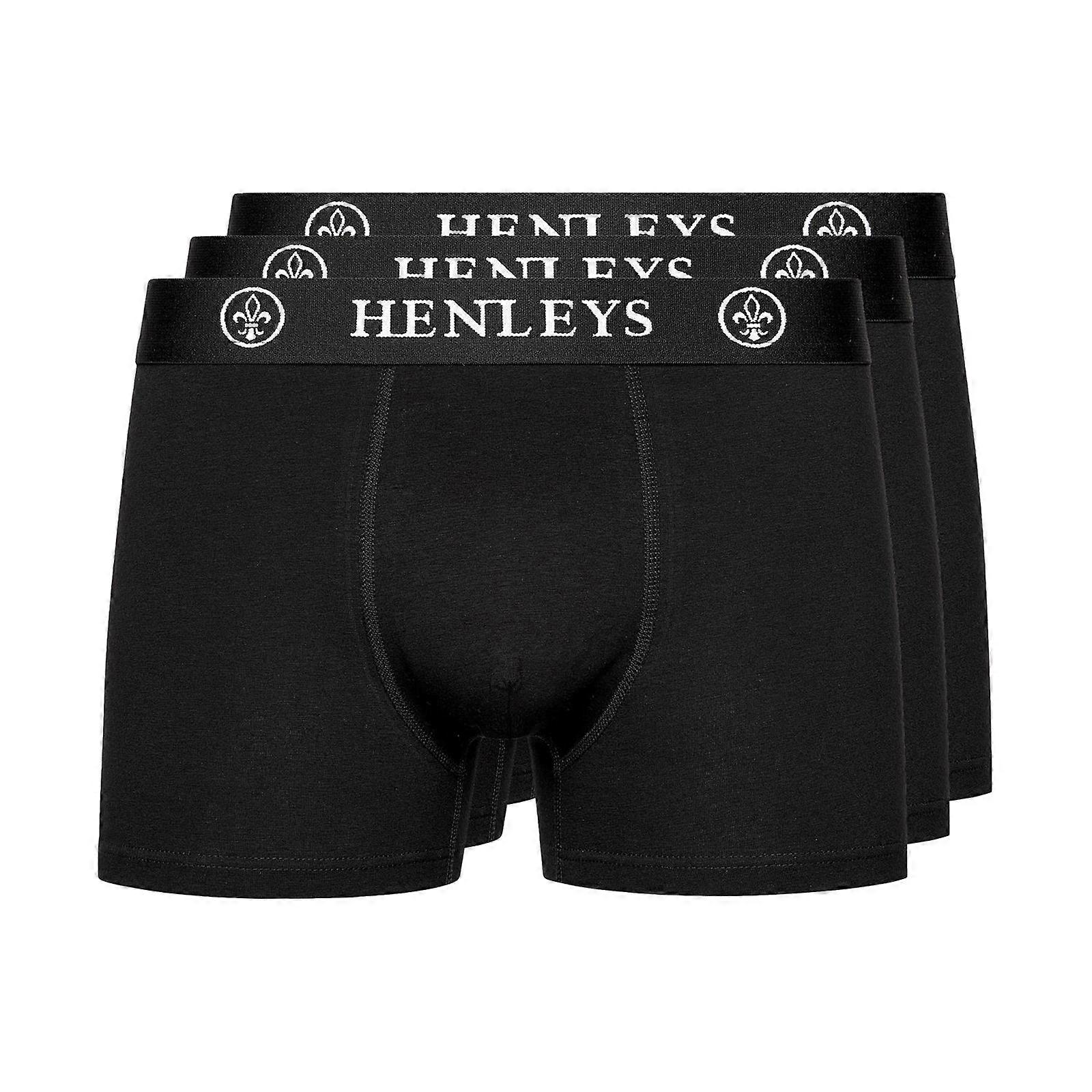 Henleys McBlacken Boxers 3pk Black