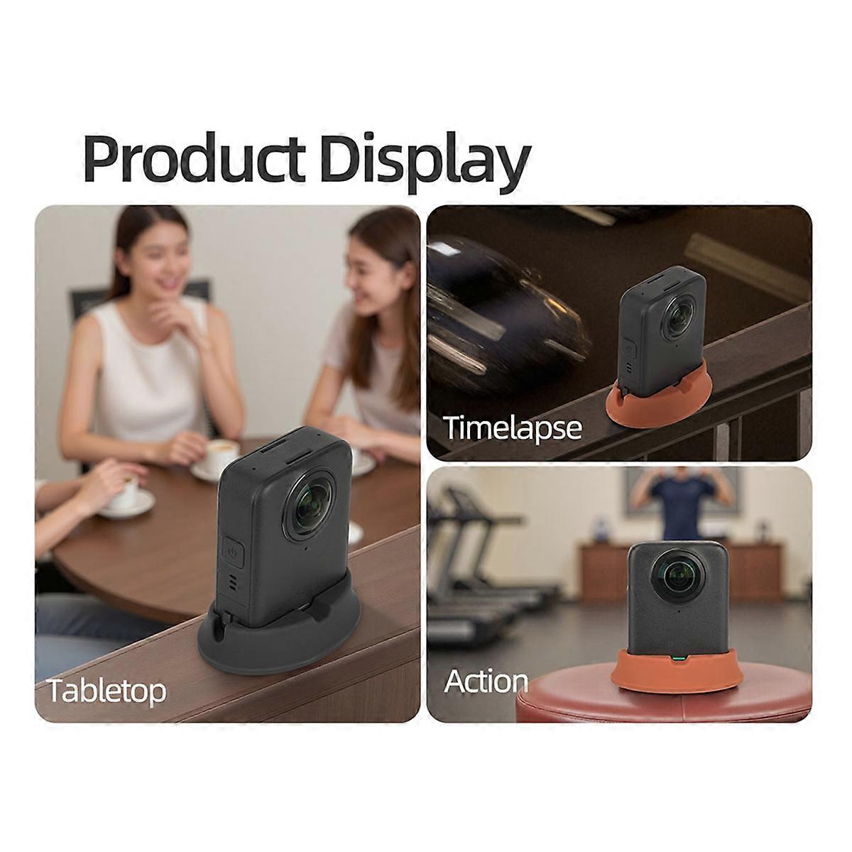 Fixed Upright Base for 360 Non Slip Desktop Stand Car Silicone Base Stabilizer Camera Holder Camera Accessories A